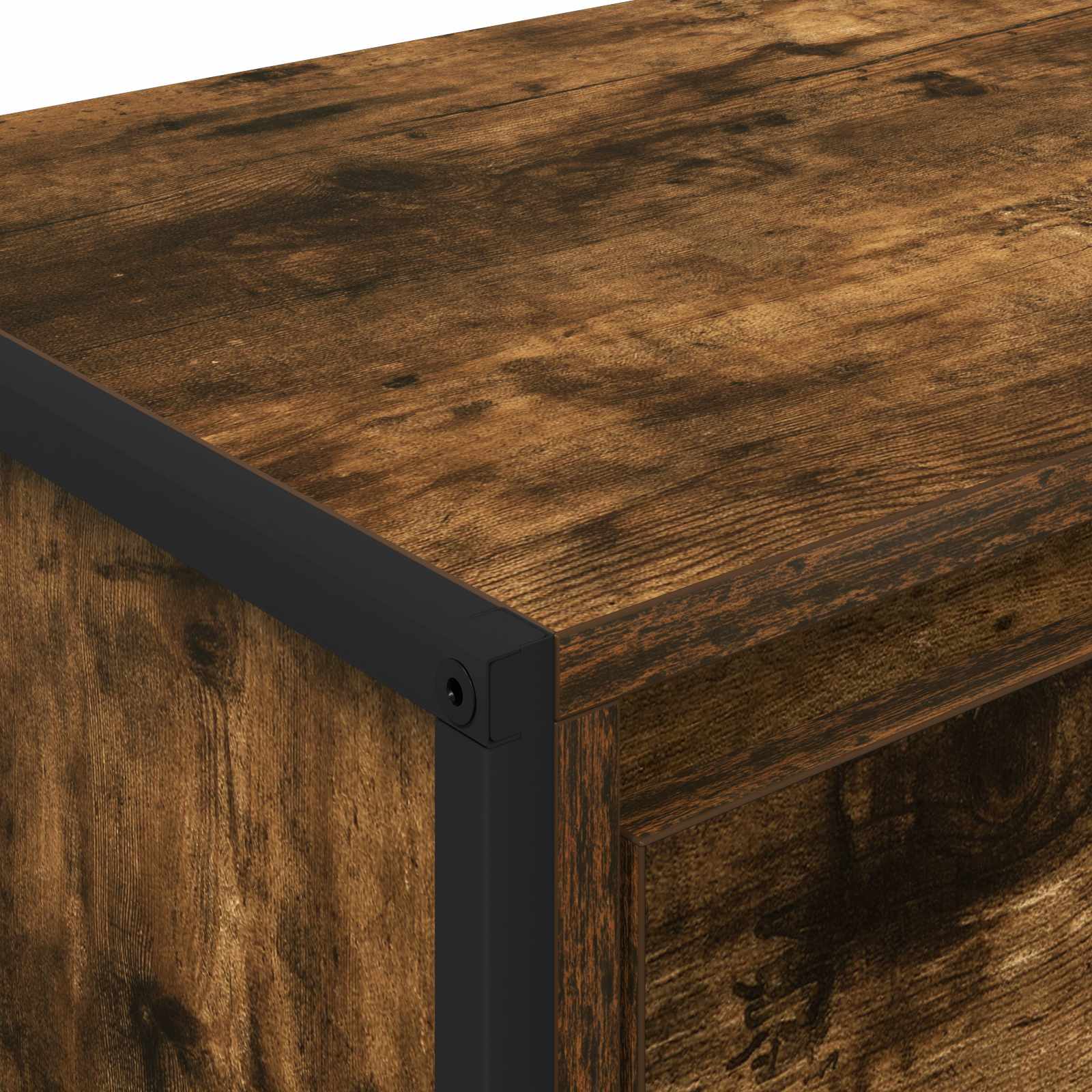 TV-kast met lade Rook Eik 100 x 36 x 49,5 cm Bewerkt hout is nu te koop bij PeponiXL, paradijselijk wonen!