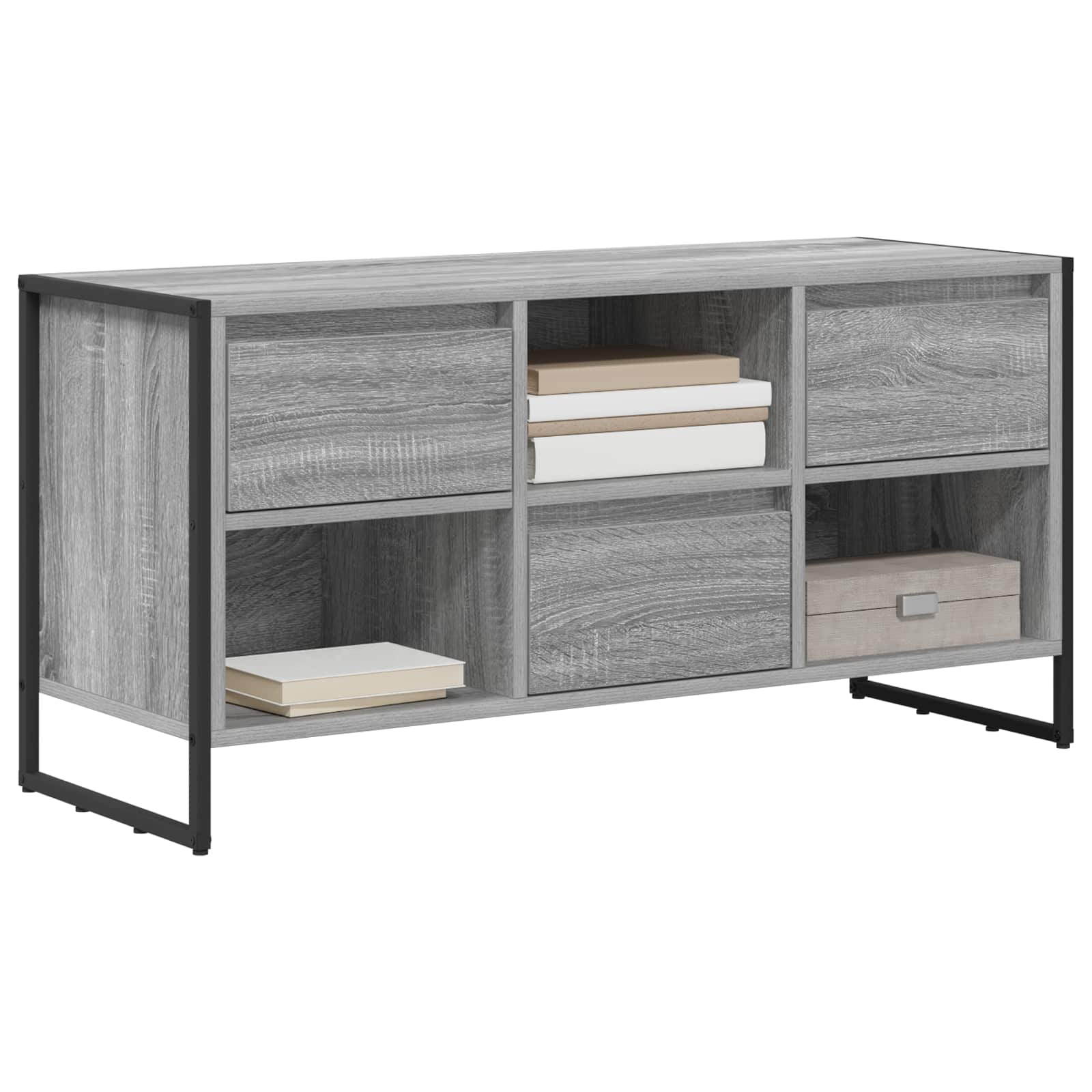 TV-kast met lade Grijs Sonoma 100 x 36 x 49,5 cm Bewerkt hout is nu te koop bij PeponiXL, paradijselijk wonen!