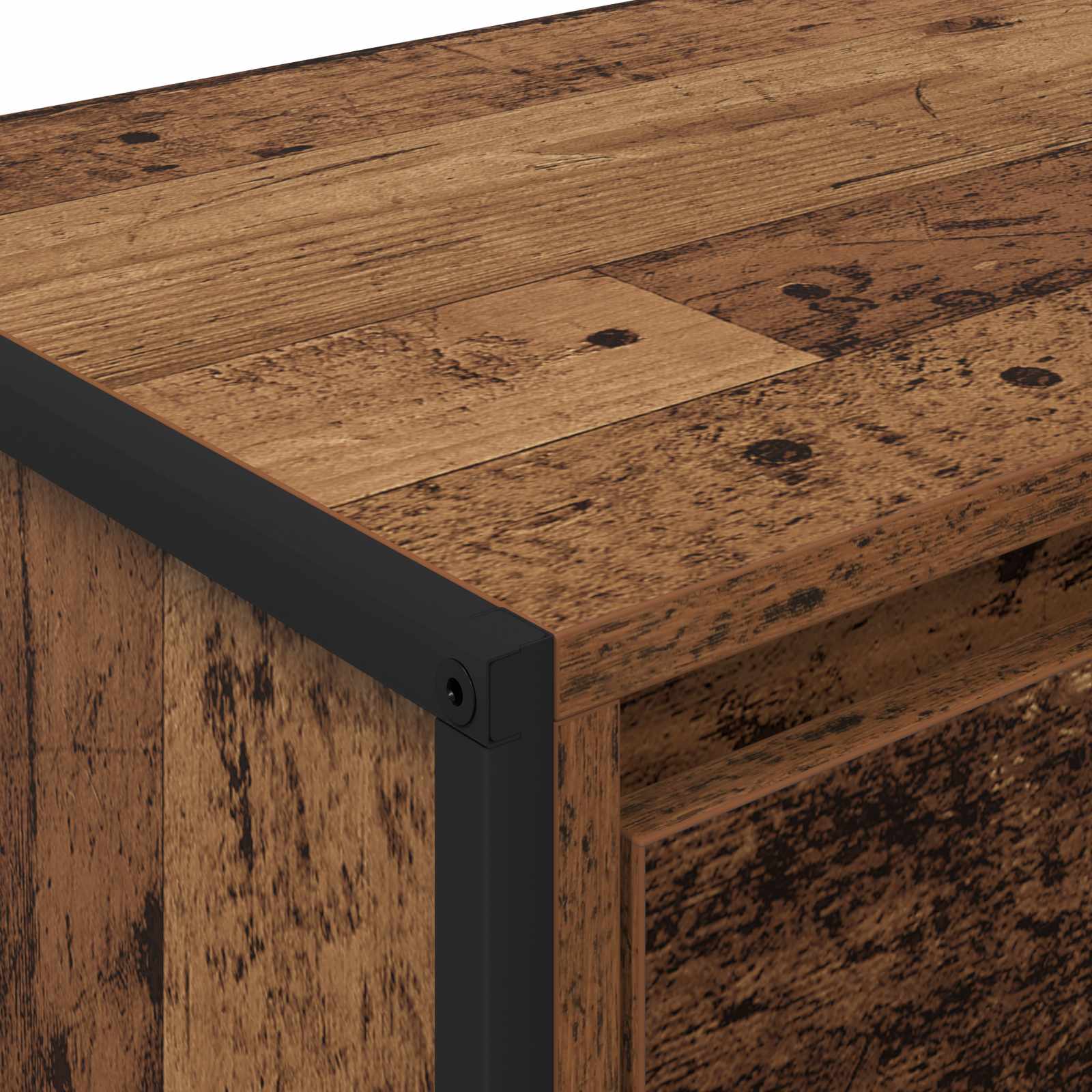 TV-kast met lade Oud Hout 100 x 36 x 49,5 cm Bewerkt hout is nu te koop bij PeponiXL, paradijselijk wonen!