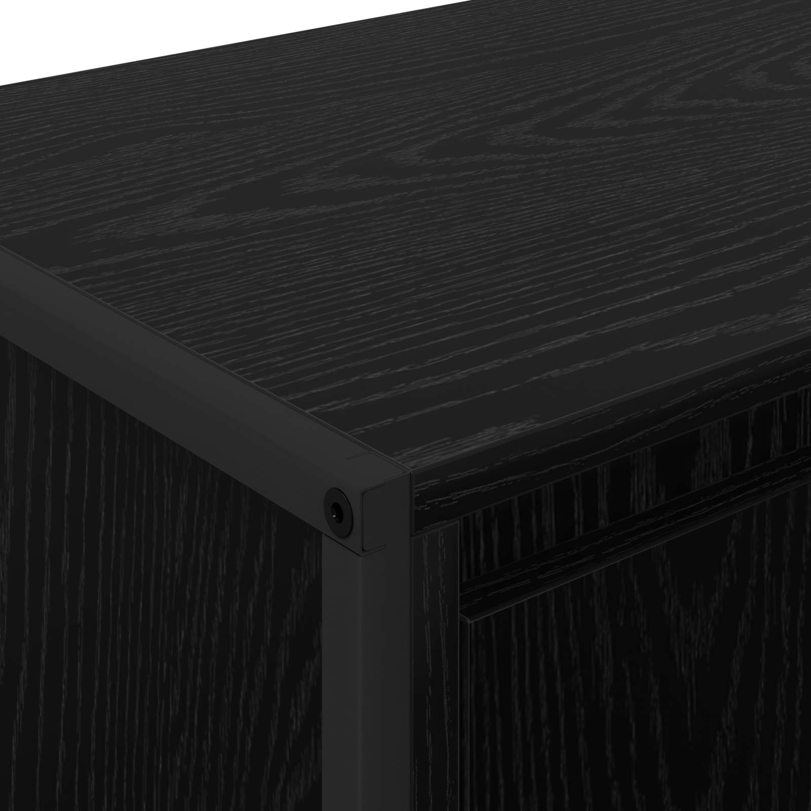 TV-kast Zwart Eiken 140 x 36 x 49.5 cm Bewerkt hout is nu te koop bij PeponiXL, paradijselijk wonen!