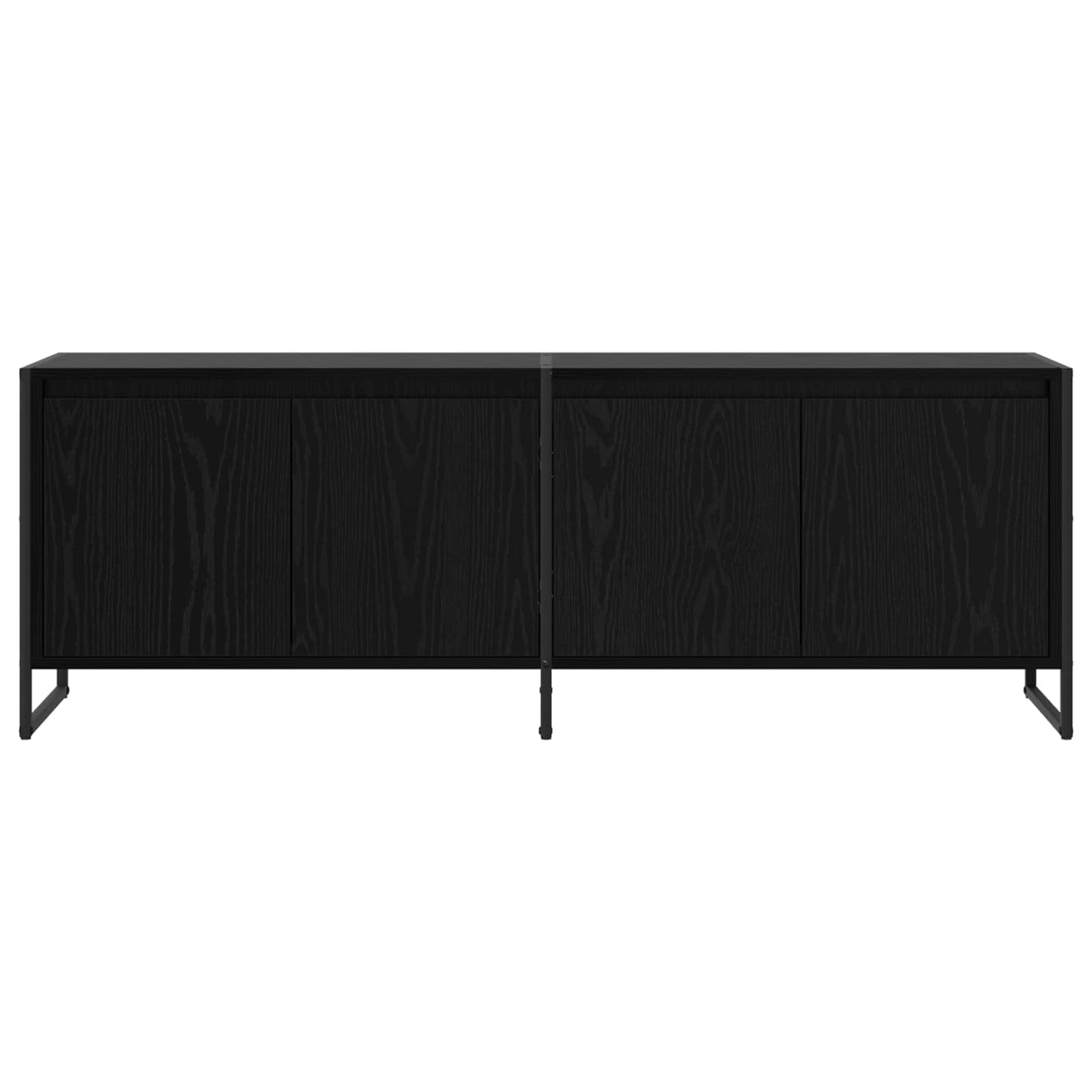 TV-kast Zwart Eiken 140 x 36 x 49.5 cm Bewerkt hout is nu te koop bij PeponiXL, paradijselijk wonen!