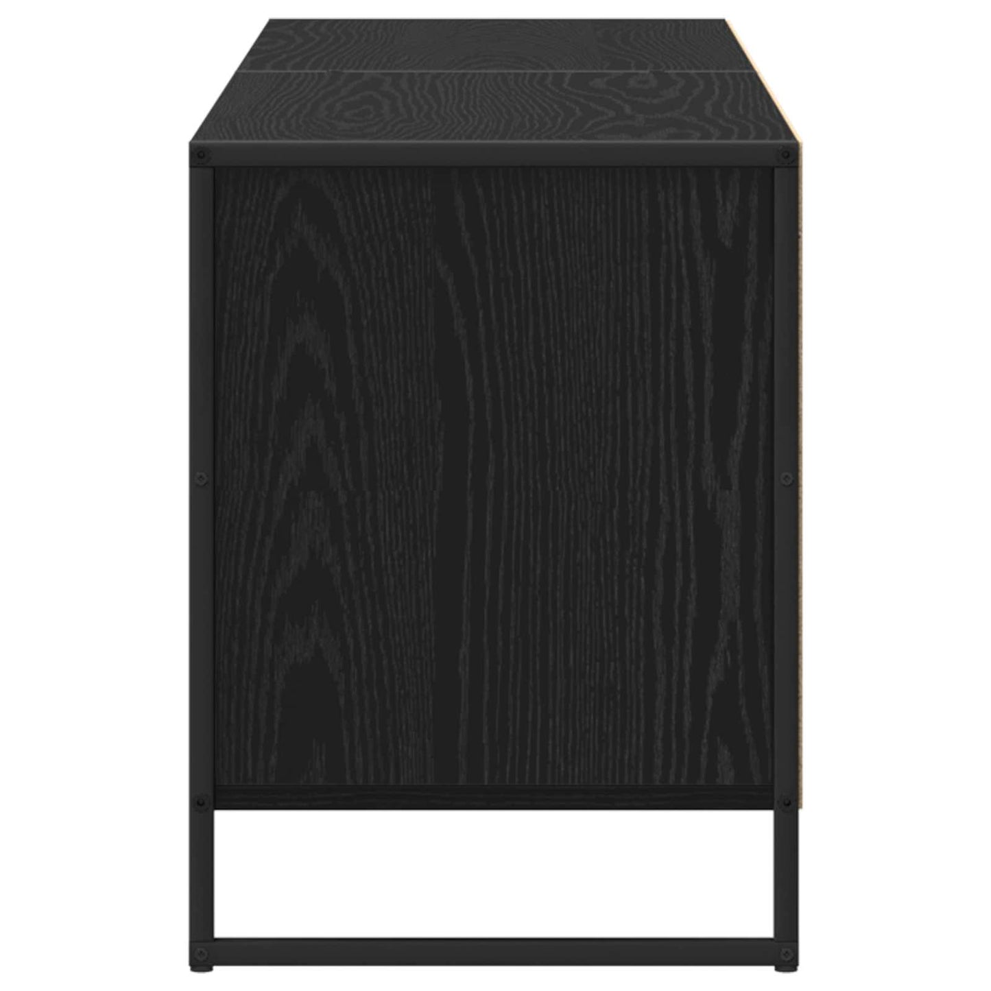 TV-kast Zwart Eiken 140 x 36 x 49.5 cm Bewerkt hout is nu te koop bij PeponiXL, paradijselijk wonen!