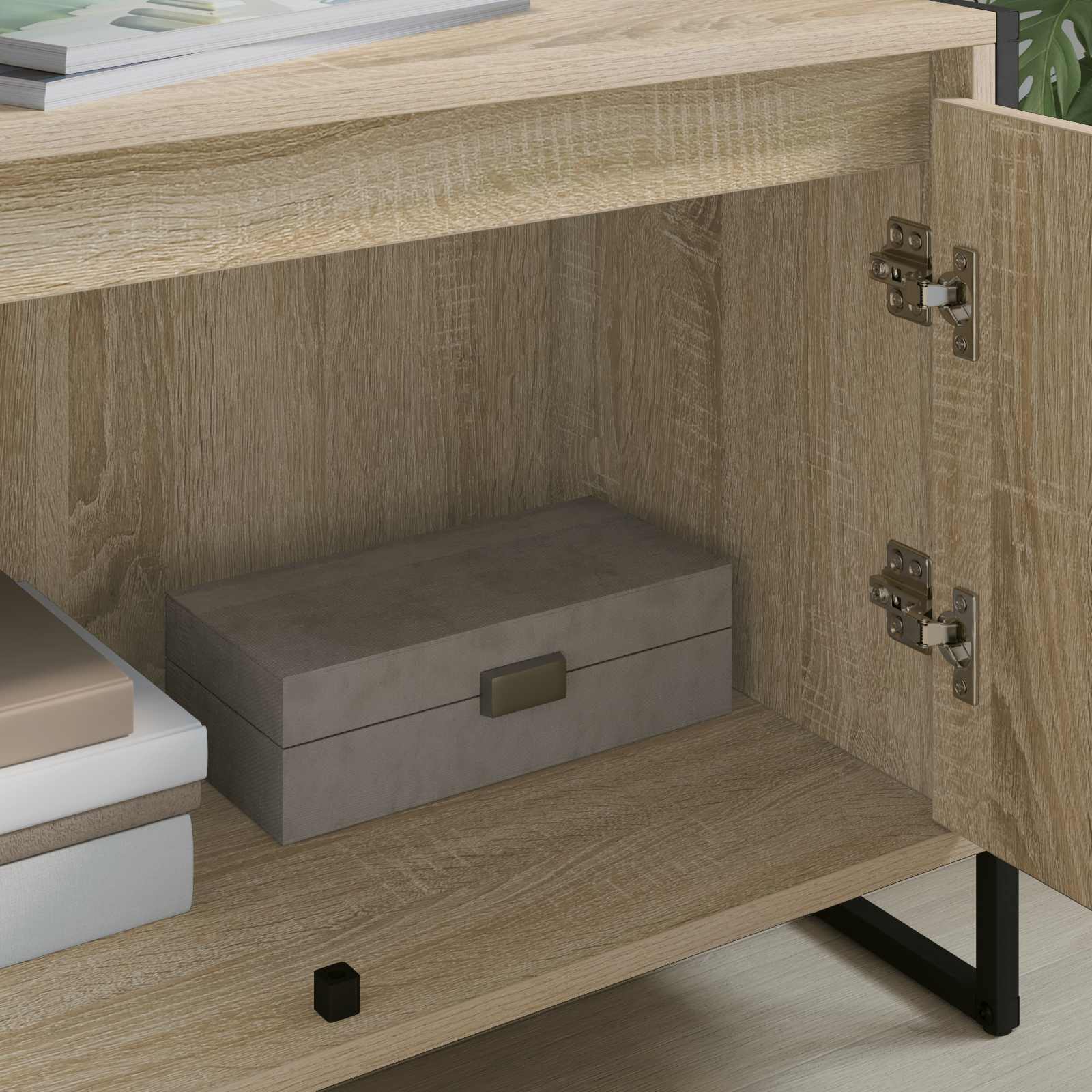 TV-kast Sonoma 140 x 36 x 49.5 cm Bewerkt hout is nu te koop bij PeponiXL, paradijselijk wonen!