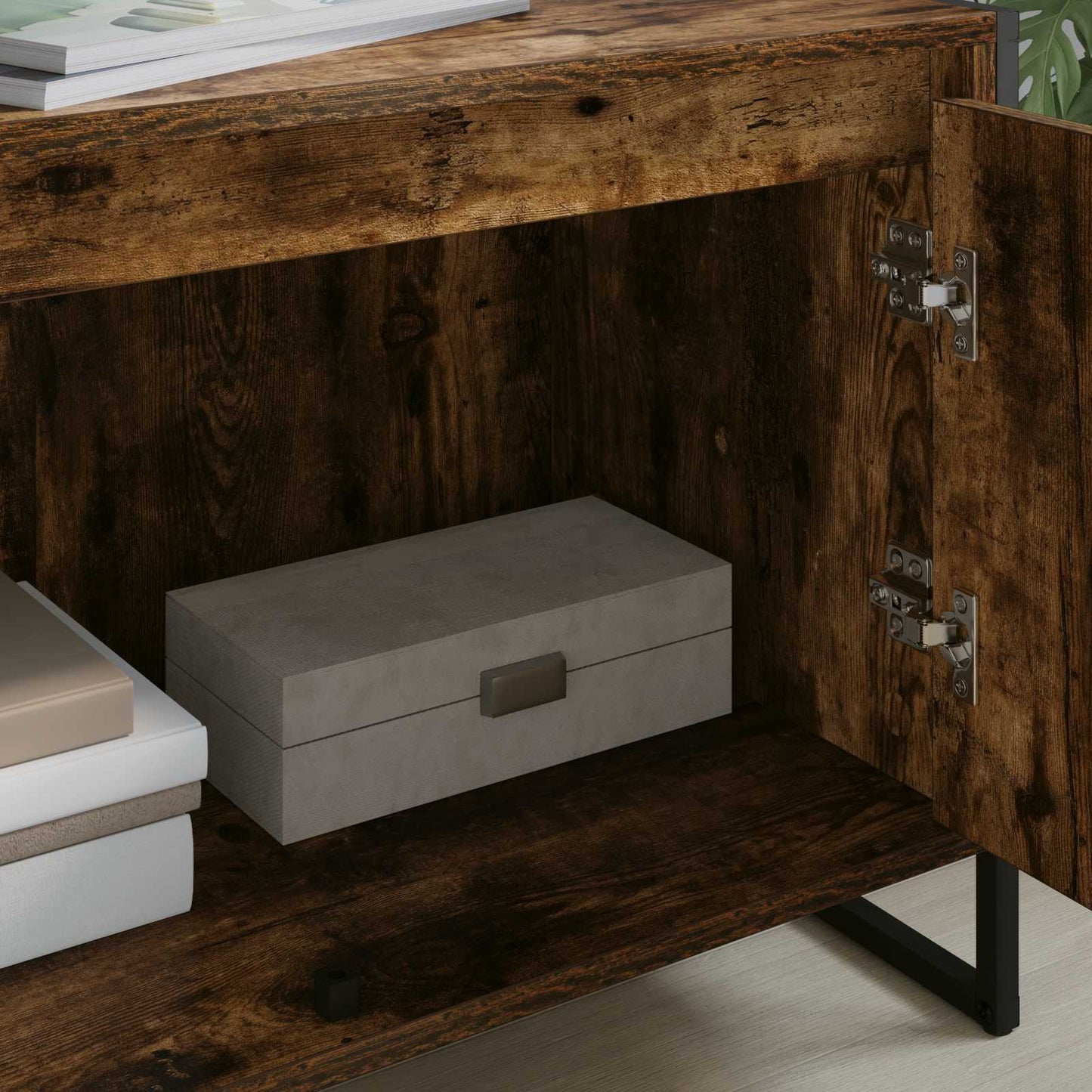 TV-kast Rook Eik 140 x 36 x 49.5 cm Bewerkt hout is nu te koop bij PeponiXL, paradijselijk wonen!