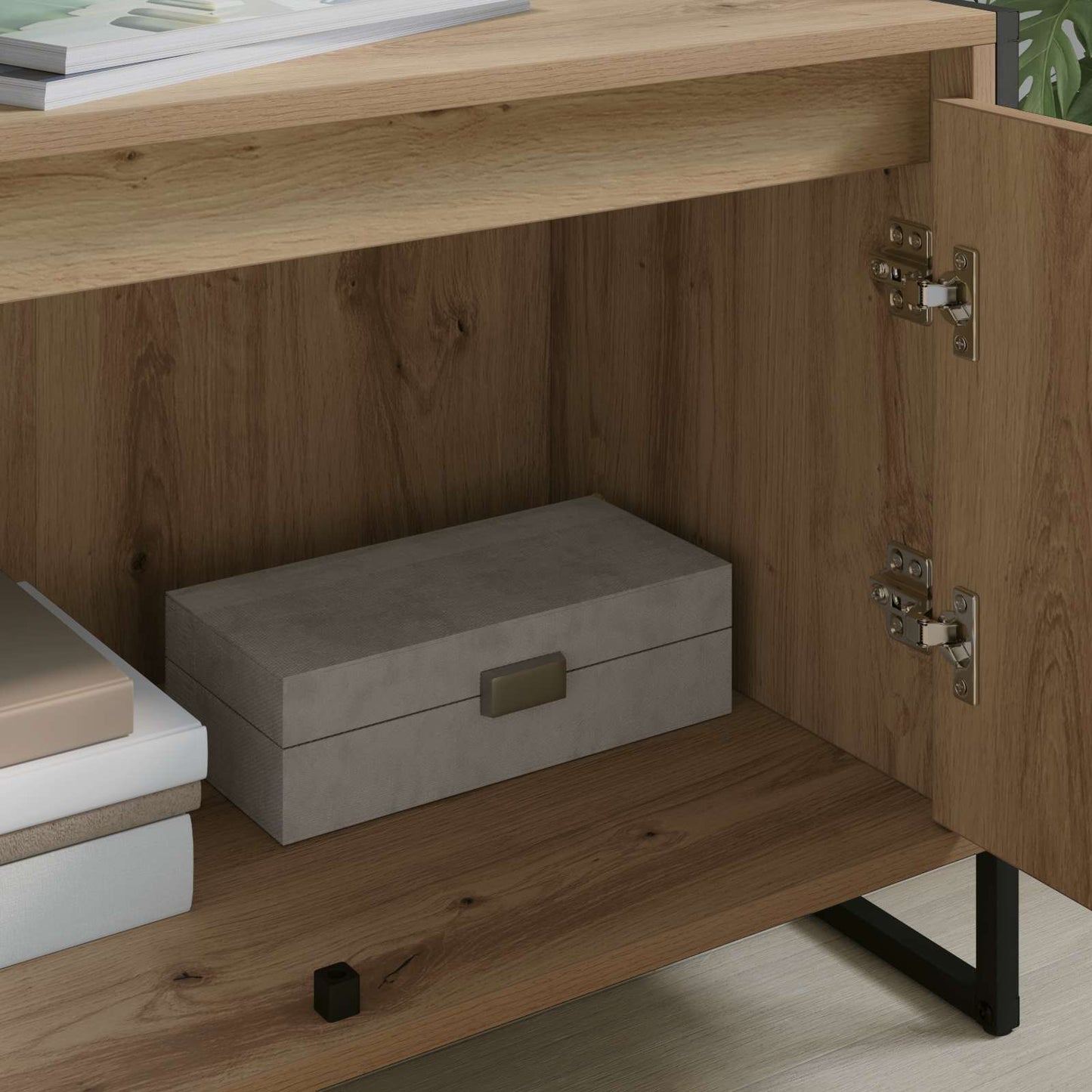 TV-kast Ambachtelijk eiken 140 x 36 x 49.5 cm Bewerkt hout is nu te koop bij PeponiXL, paradijselijk wonen!