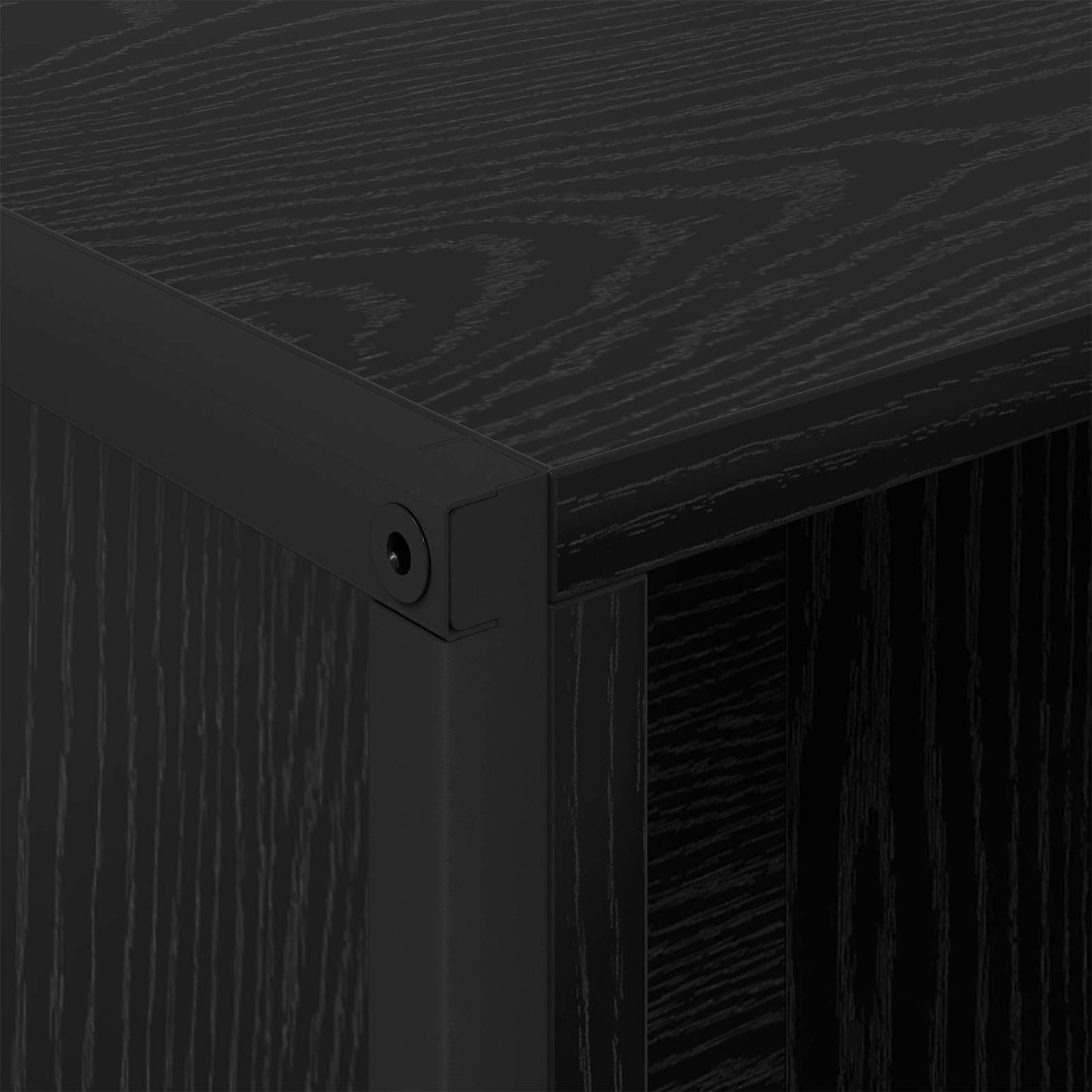 Boekenkast Zwart Eiken 99,5 x 30 x 108,5 cm Bewerkt hout is nu te koop bij PeponiXL, paradijselijk wonen!