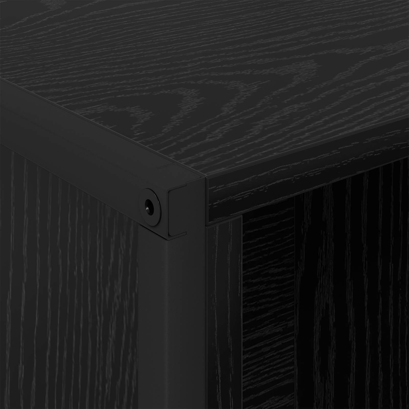 Boekenkast Zwart Eiken 99,5 x 30 x 108,5 cm Bewerkt hout is nu te koop bij PeponiXL, paradijselijk wonen!