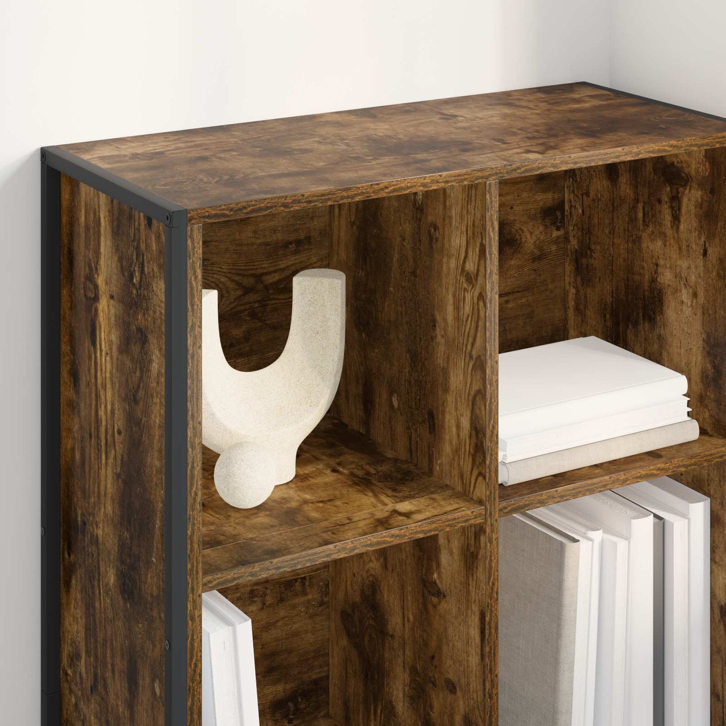 Boekenkast Rook Eik 99,5 x 30 x 108,5 cm Bewerkt hout is nu te koop bij PeponiXL, paradijselijk wonen!