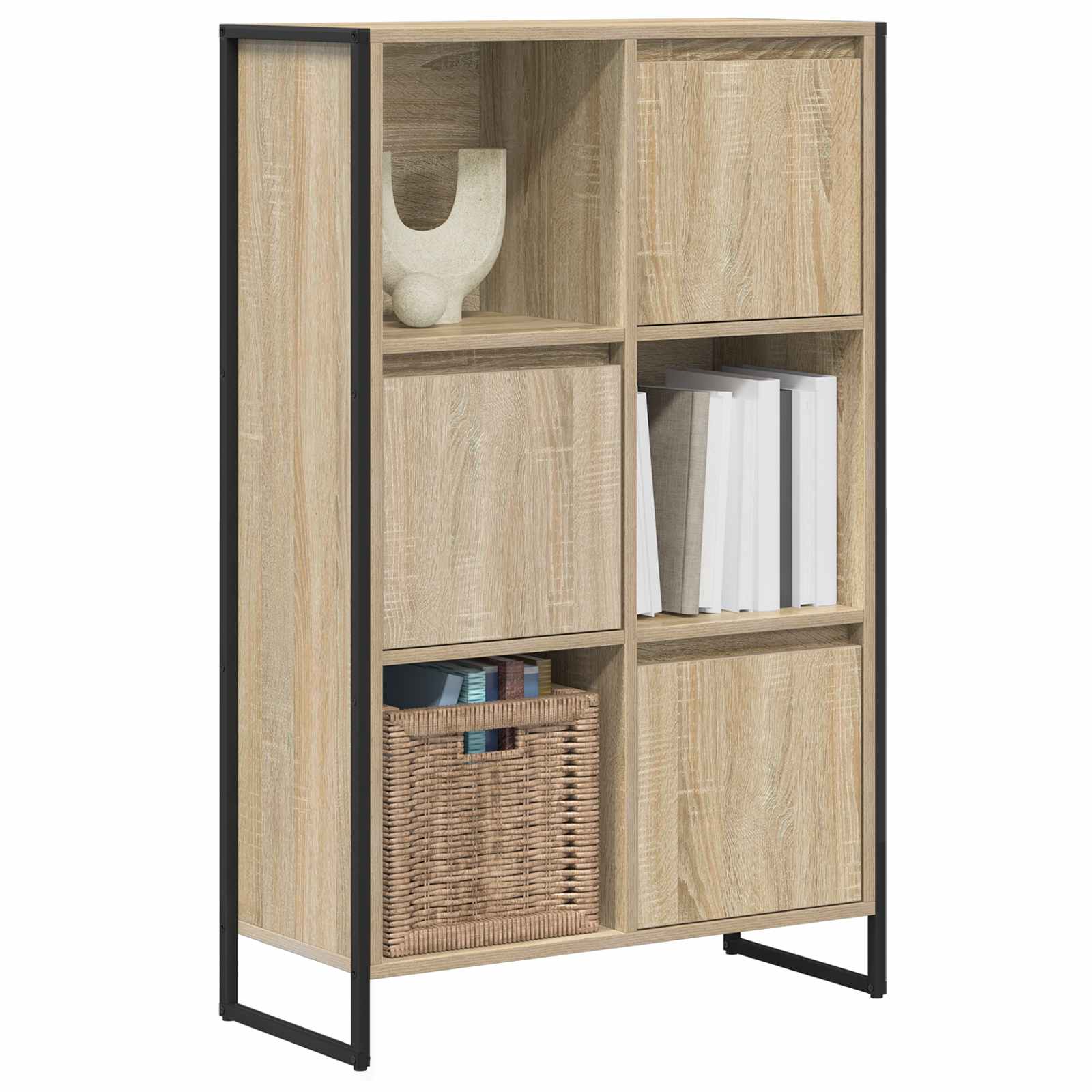 Boekenkast Sonoma 68 x 30 x 108.5 cm Bewerkt hout is nu te koop bij PeponiXL, paradijselijk wonen!