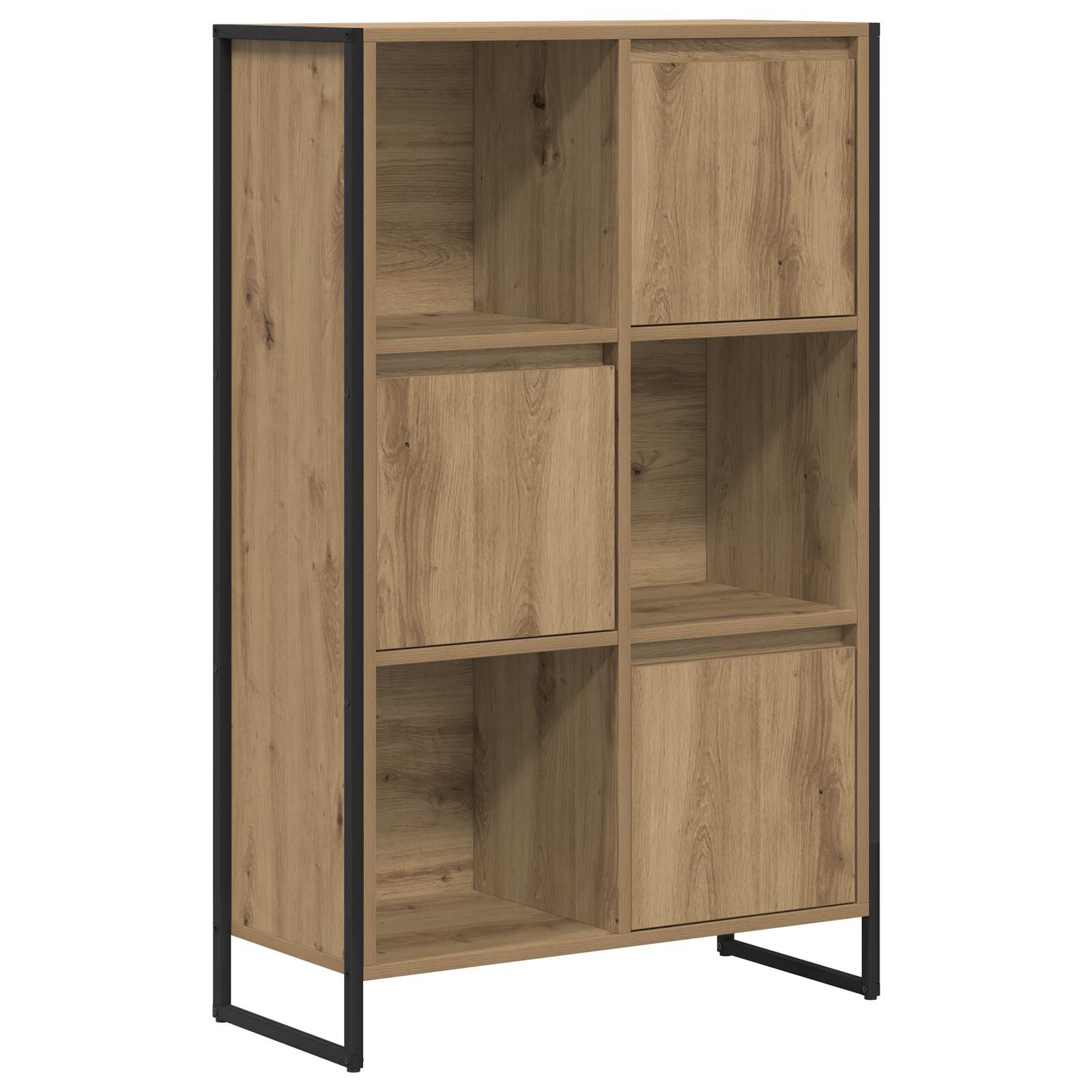 Boekenkast Ambachtelijk eiken 68 x 30 x 108.5 cm Bewerkt hout is nu te koop bij PeponiXL, paradijselijk wonen!
