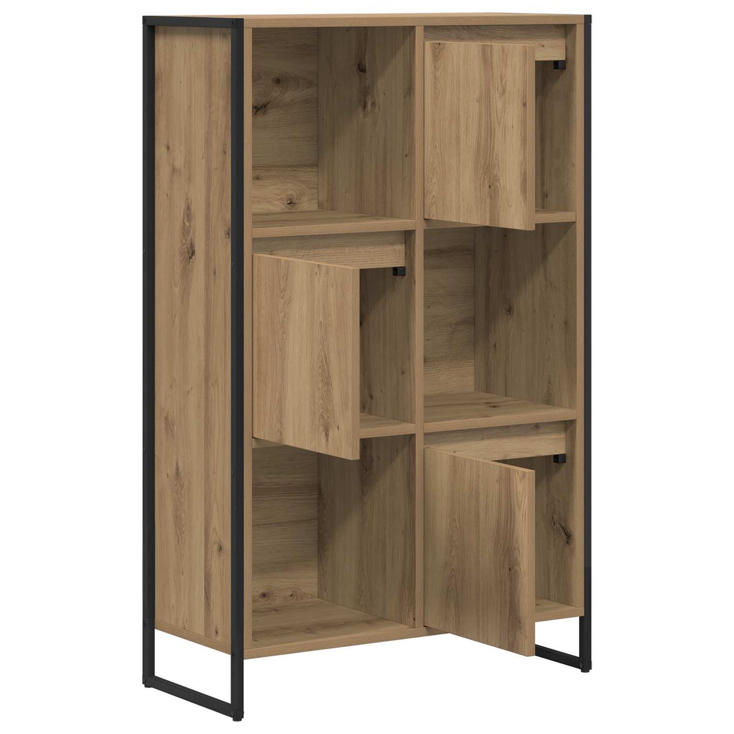 Boekenkast Ambachtelijk eiken 68 x 30 x 108.5 cm Bewerkt hout is nu te koop bij PeponiXL, paradijselijk wonen!
