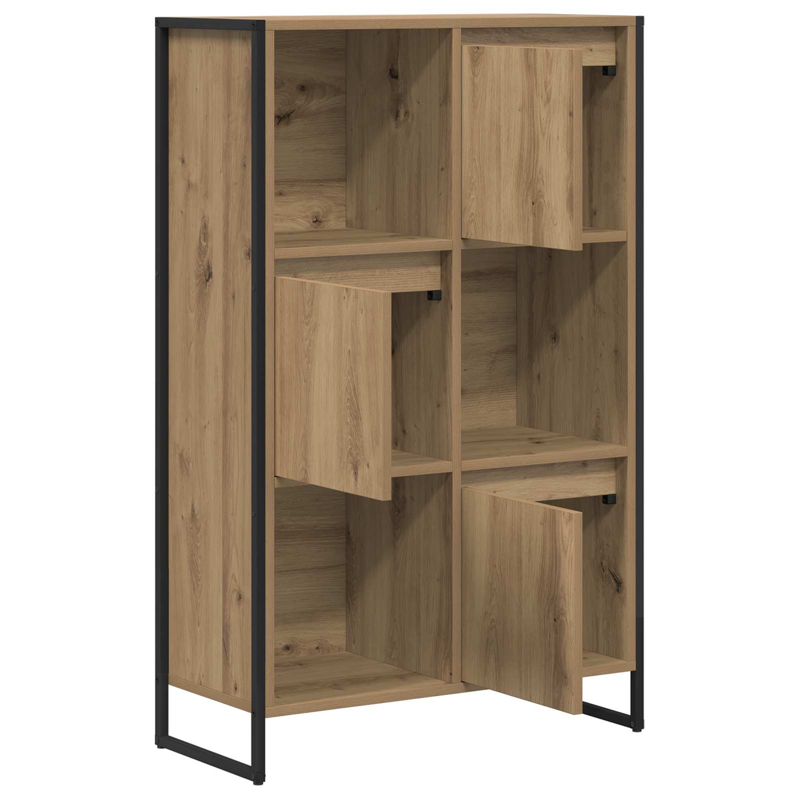 Boekenkast Ambachtelijk eiken 68 x 30 x 108.5 cm Bewerkt hout is nu te koop bij PeponiXL, paradijselijk wonen!