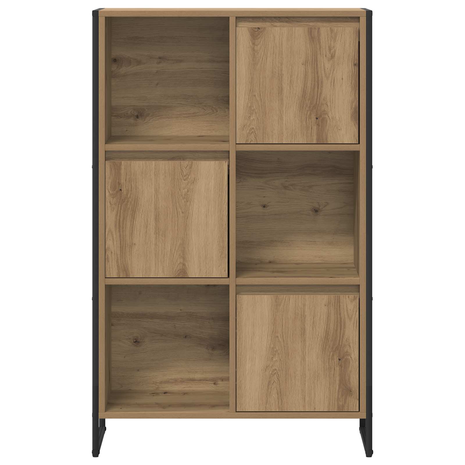 Boekenkast Ambachtelijk eiken 68 x 30 x 108.5 cm Bewerkt hout is nu te koop bij PeponiXL, paradijselijk wonen!