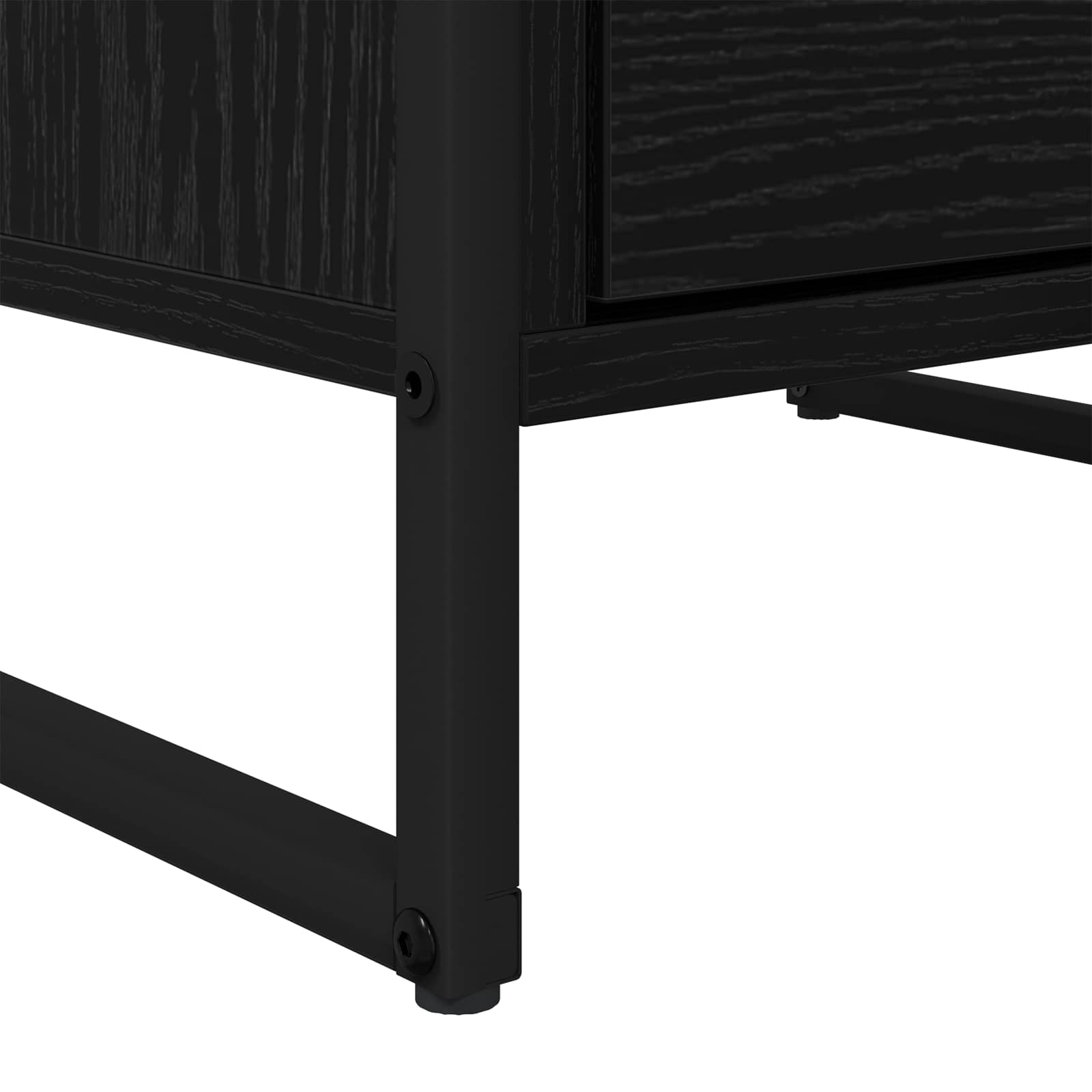 Dressoir met lade Zwart Eiken 42 x 36 x 75.5 cm Bewerkt hout is nu te koop bij PeponiXL, paradijselijk wonen!
