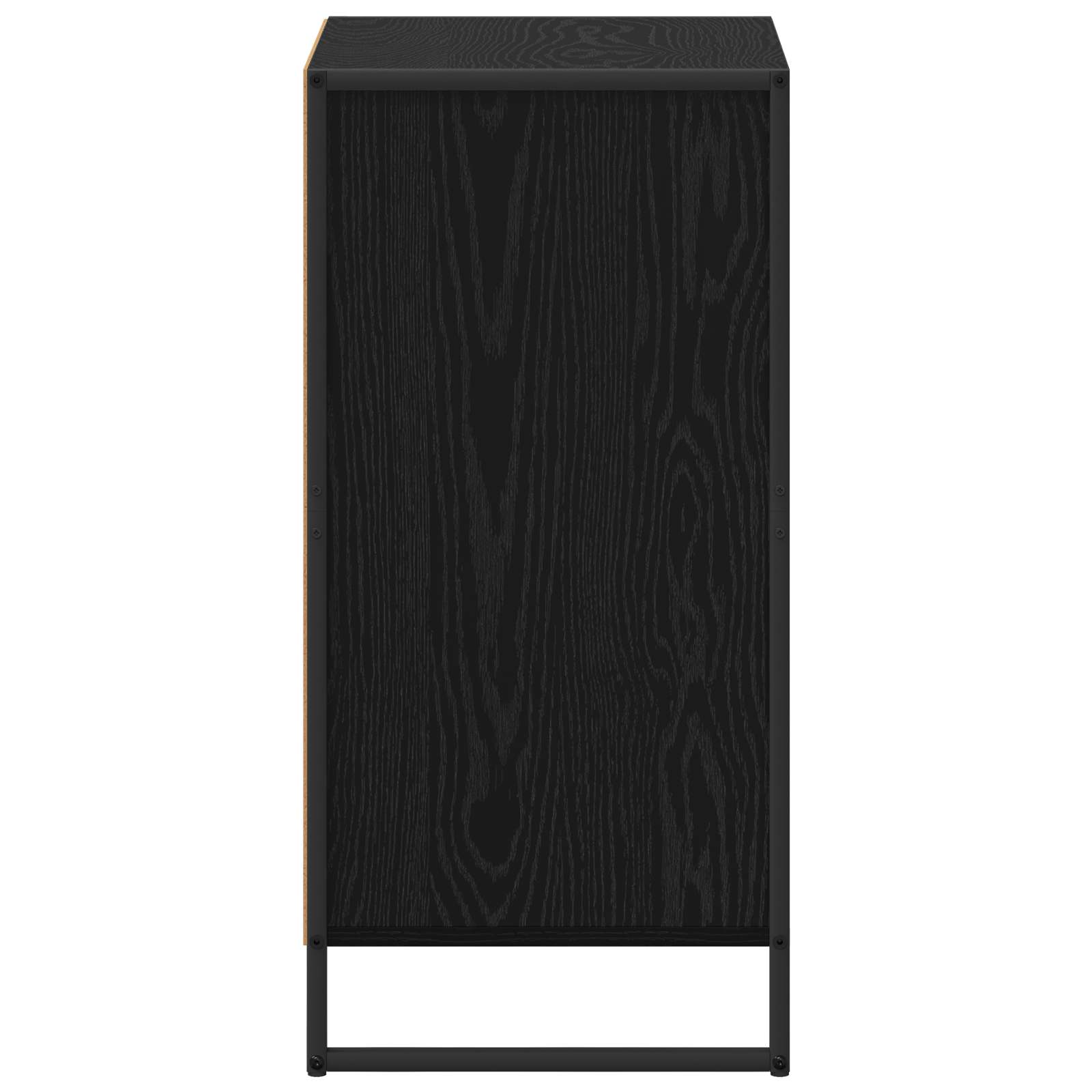 Dressoir met lade Zwart Eiken 42 x 36 x 75.5 cm Bewerkt hout is nu te koop bij PeponiXL, paradijselijk wonen!