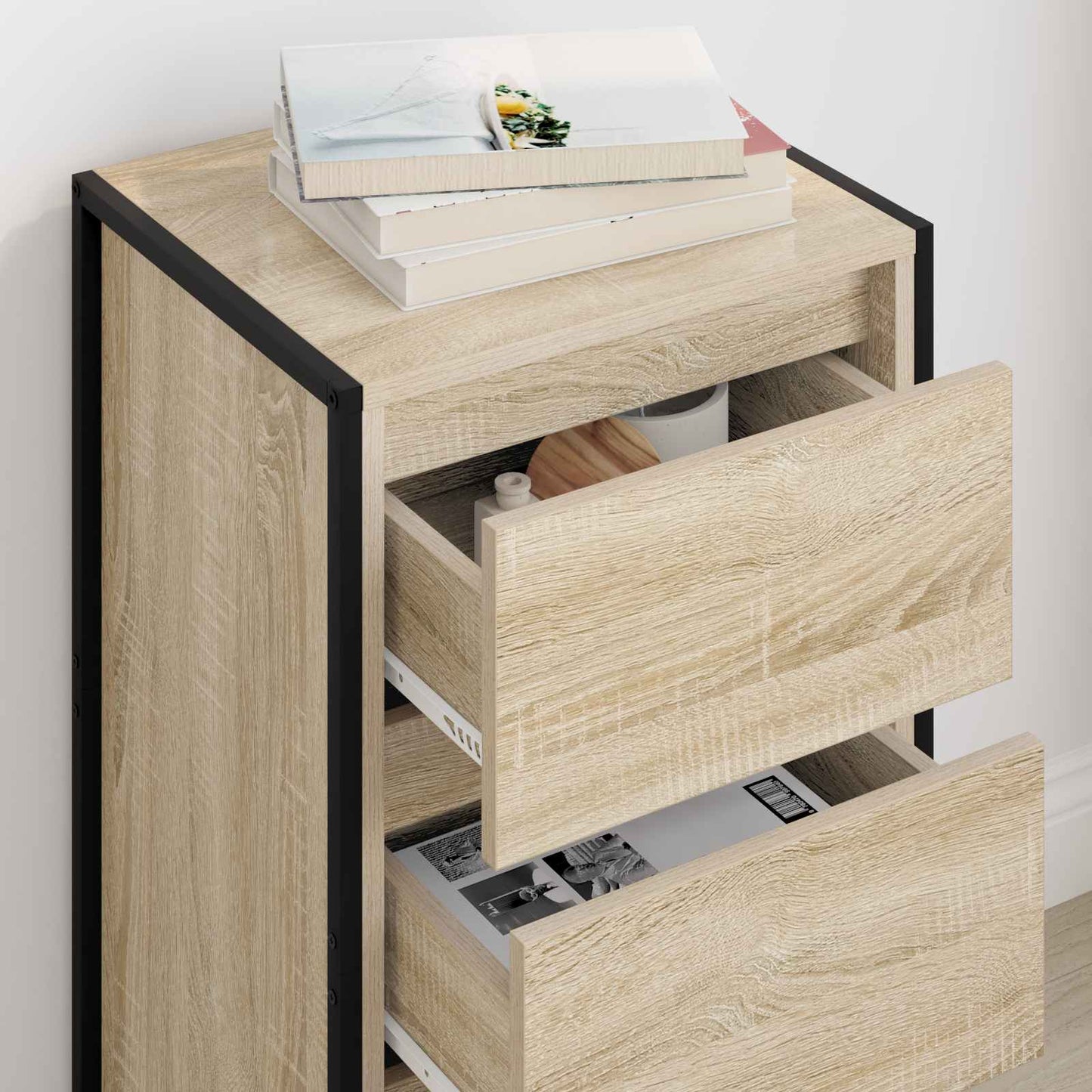 Dressoir met lade Sonoma 42 x 36 x 75.5 cm Bewerkt hout is nu te koop bij PeponiXL, paradijselijk wonen!