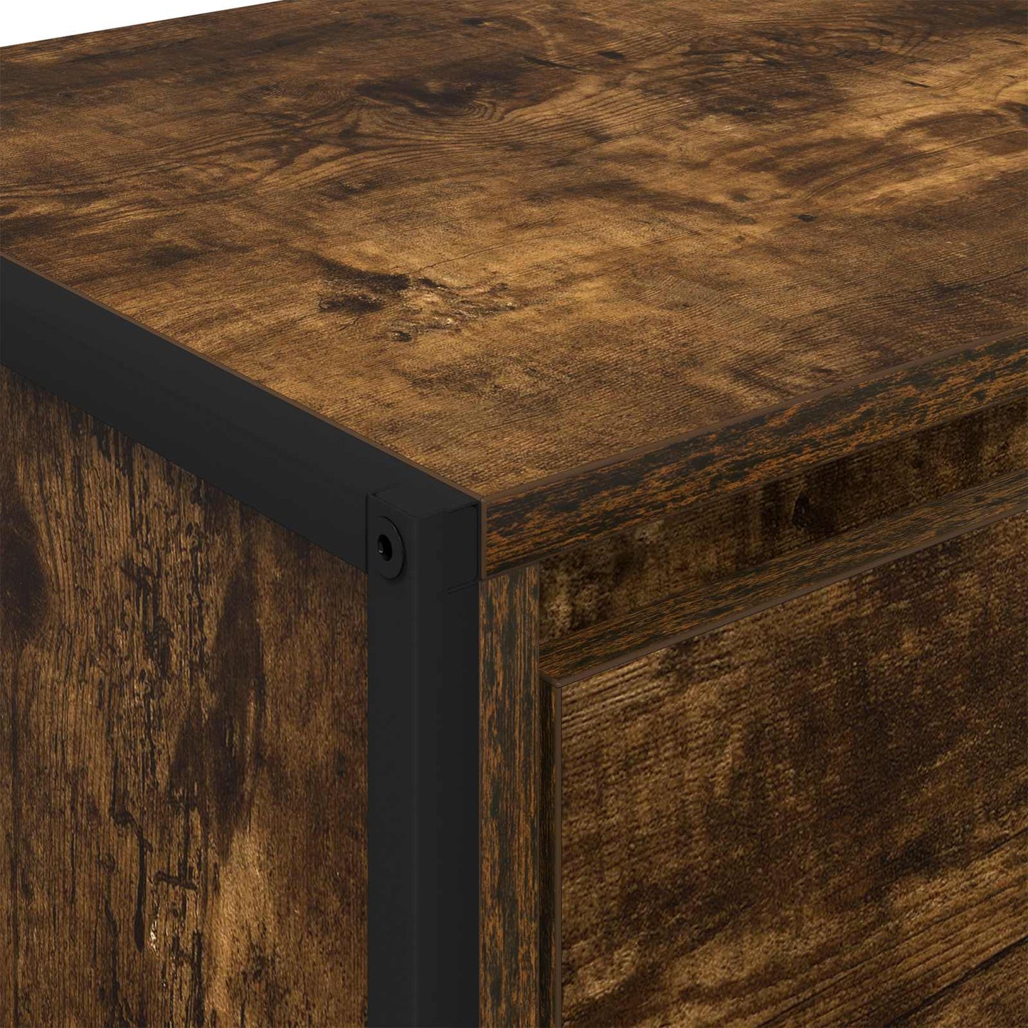Dressoir met lade Rook Eik 42 x 36 x 75.5 cm Bewerkt hout is nu te koop bij PeponiXL, paradijselijk wonen!