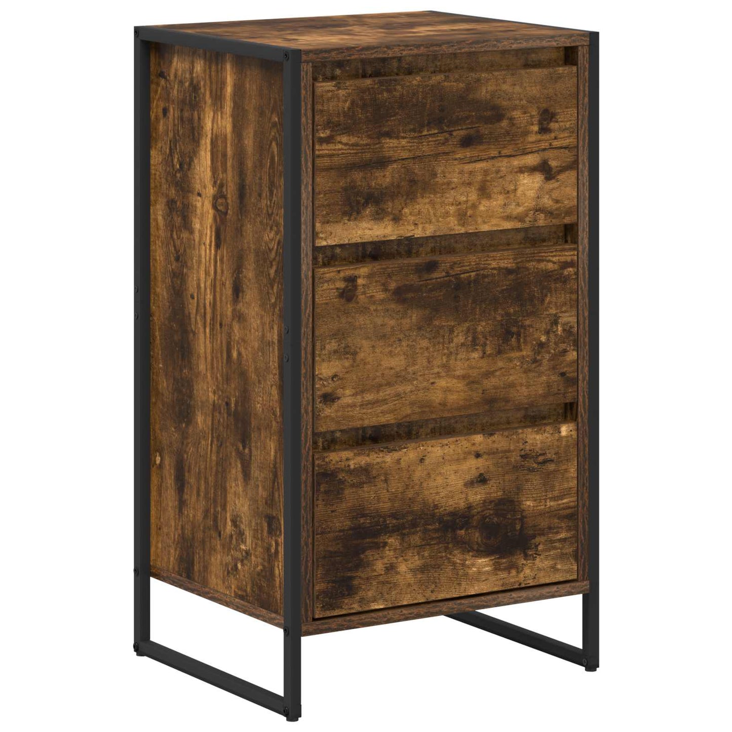 Dressoir met lade Rook Eik 42 x 36 x 75.5 cm Bewerkt hout is nu te koop bij PeponiXL, paradijselijk wonen!