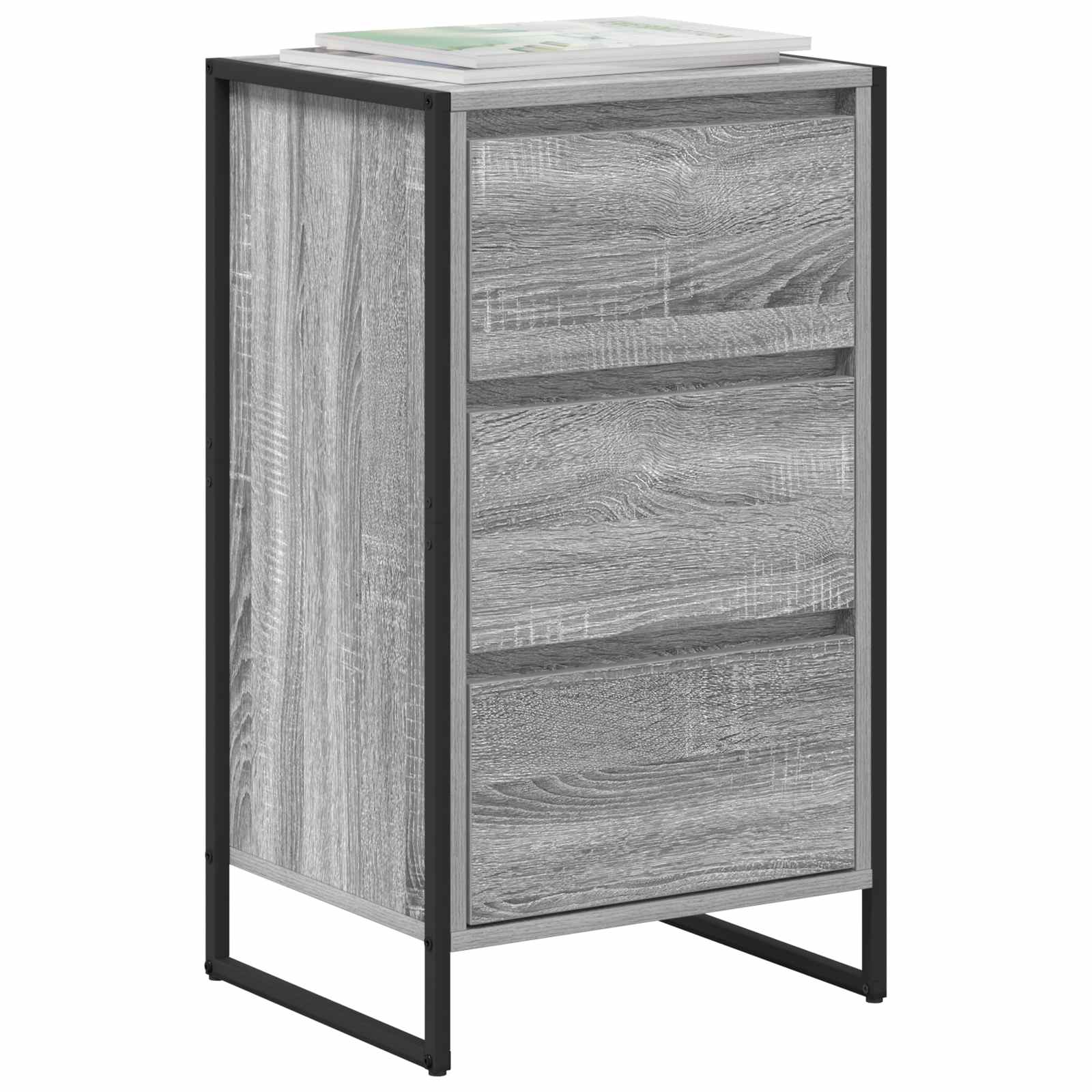 Dressoir met lade Grijs Sonoma 42 x 36 x 75.5 cm Bewerkt hout is nu te koop bij PeponiXL, paradijselijk wonen!