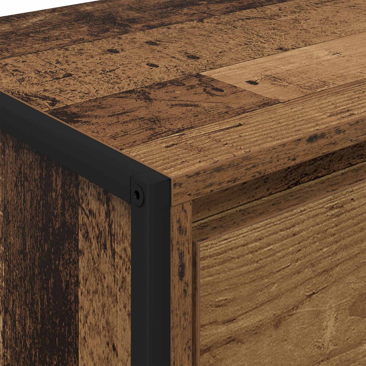 Dressoir met lade Oud Hout 42 x 36 x 75.5 cm Bewerkt hout is nu te koop bij PeponiXL, paradijselijk wonen!