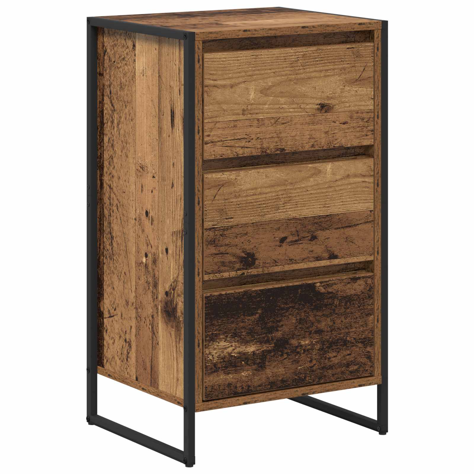 Dressoir met lade Oud Hout 42 x 36 x 75.5 cm Bewerkt hout is nu te koop bij PeponiXL, paradijselijk wonen!