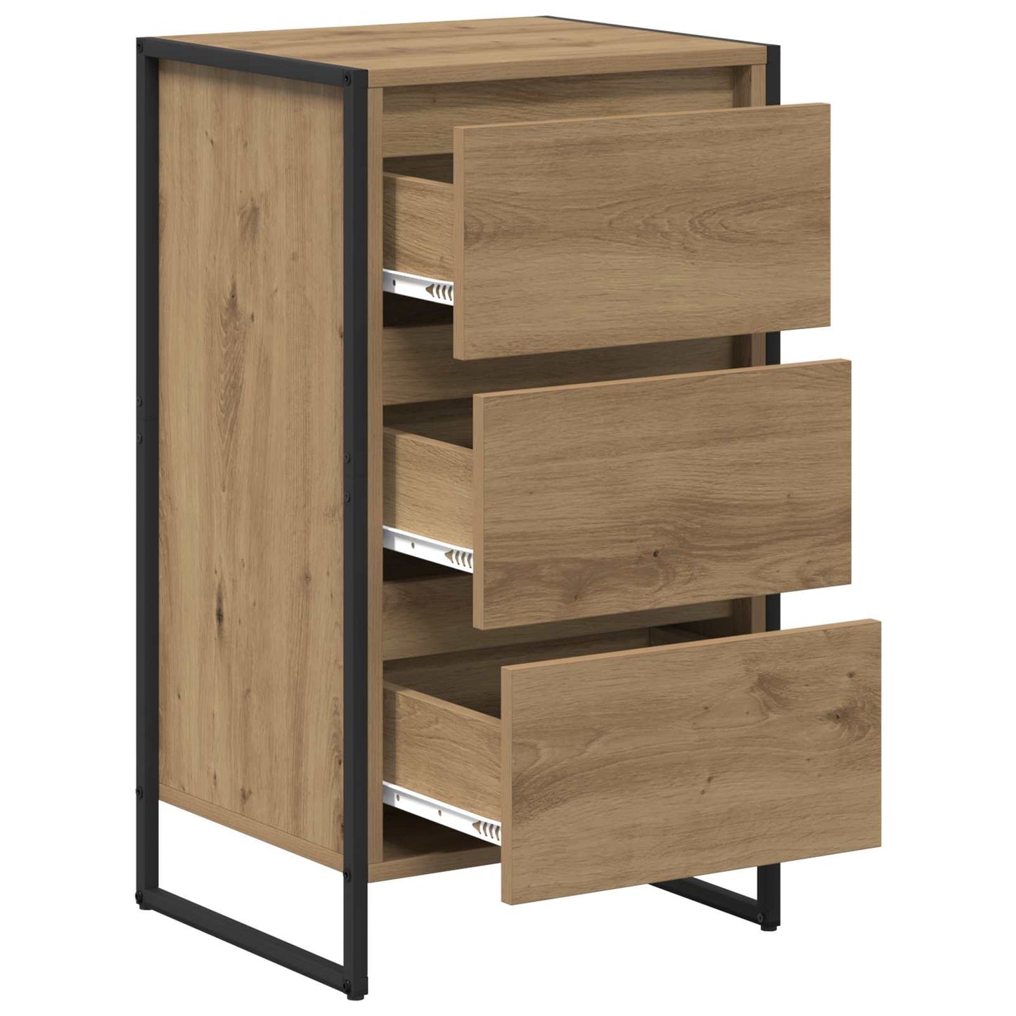Dressoir Ambachtelijk eiken 42 x 36 x 75.5 cm Bewerkt hout is nu te koop bij PeponiXL, paradijselijk wonen!