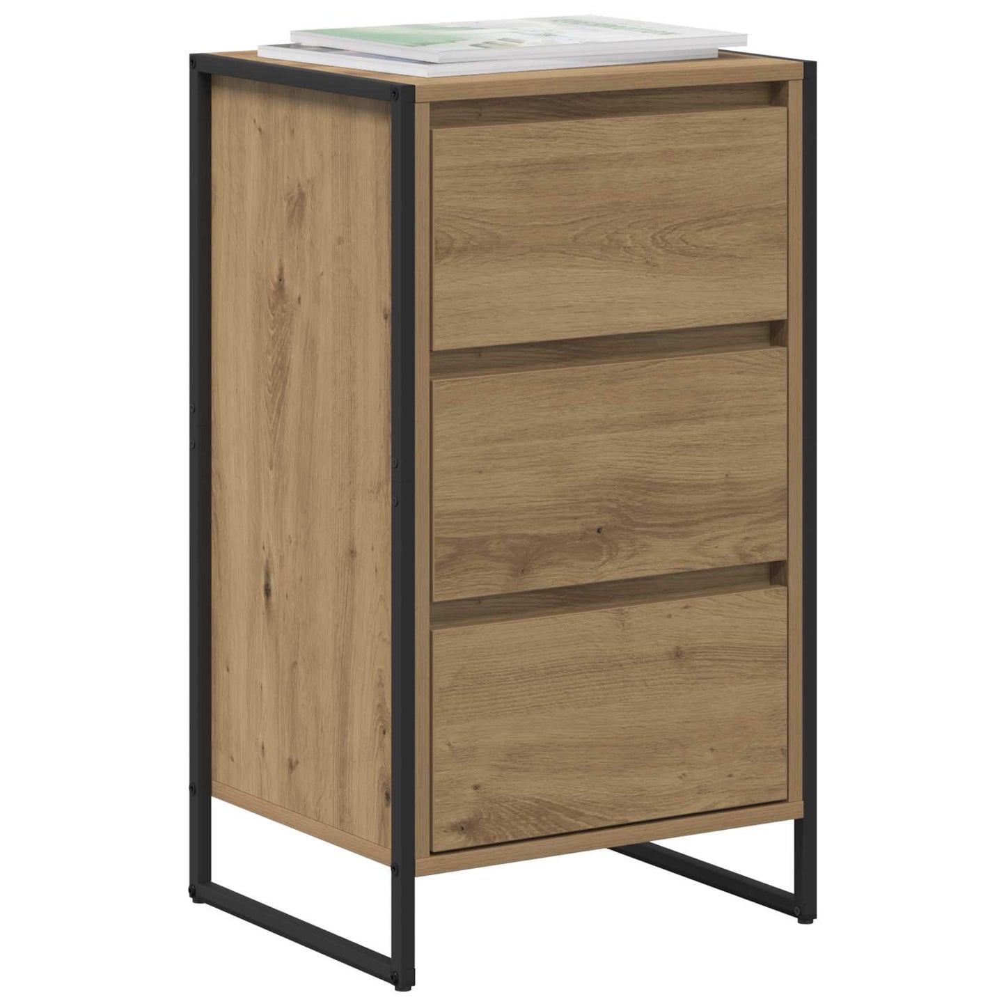 Dressoir Ambachtelijk eiken 42 x 36 x 75.5 cm Bewerkt hout is nu te koop bij PeponiXL, paradijselijk wonen!