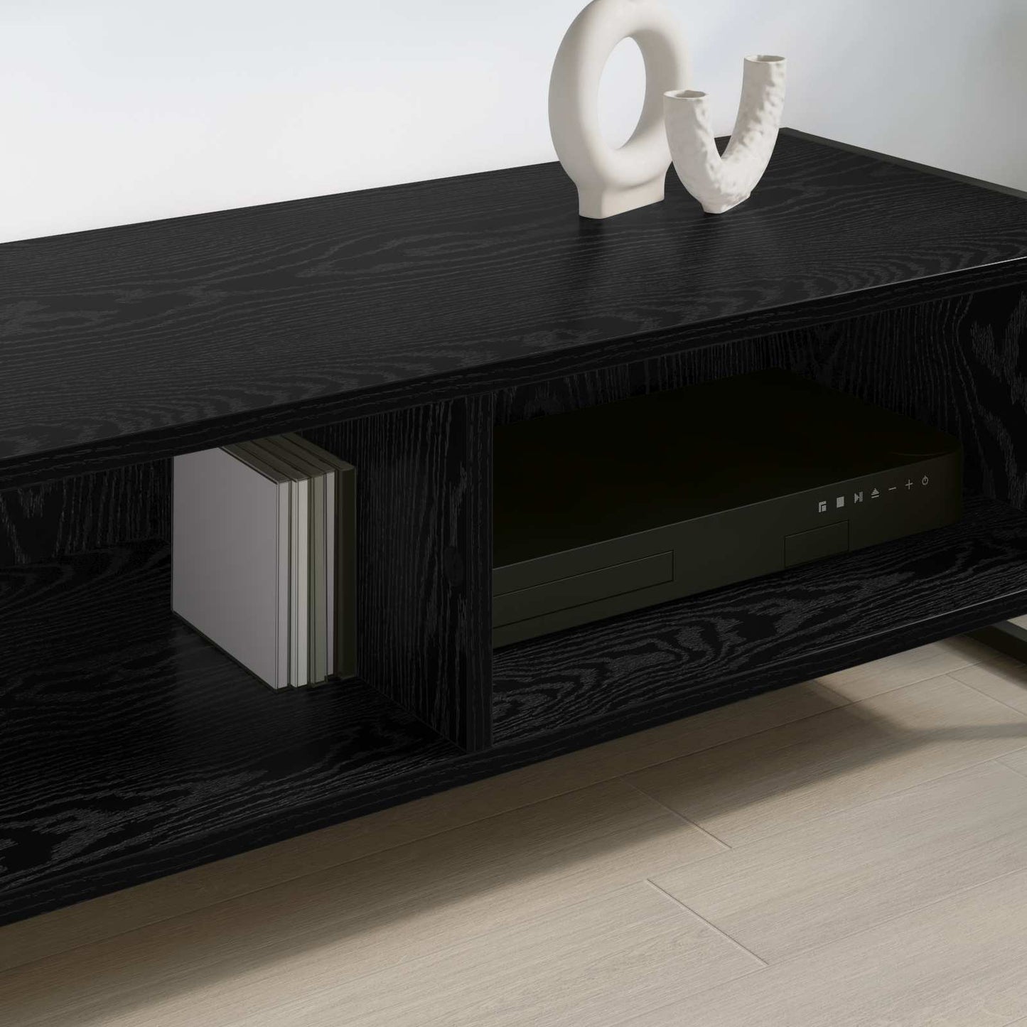 TV-kast Zwart Eiken 100 x 36.5 x 30.5 cm Bewerkt hout is nu te koop bij PeponiXL, paradijselijk wonen!