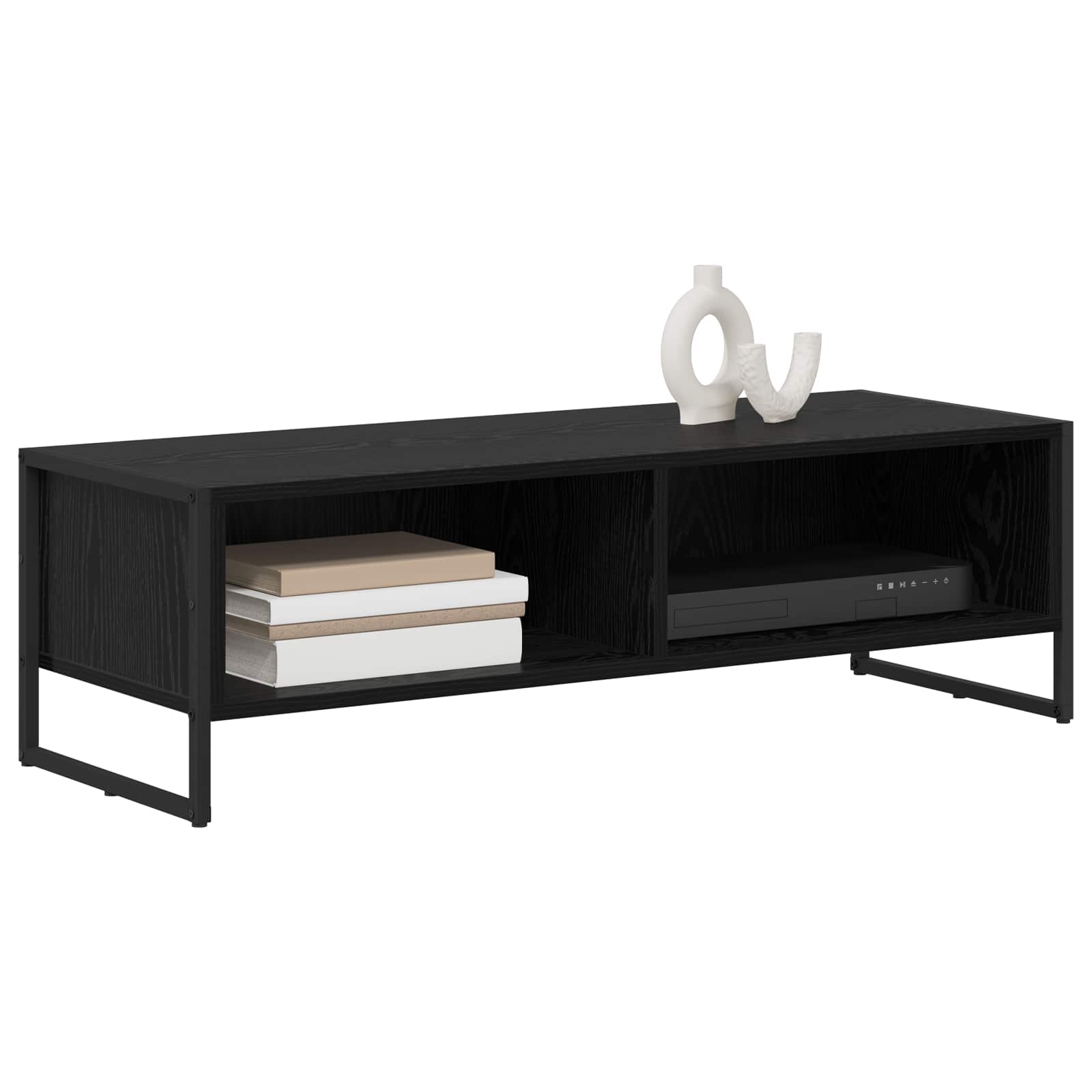 TV-kast Zwart Eiken 100 x 36.5 x 30.5 cm Bewerkt hout is nu te koop bij PeponiXL, paradijselijk wonen!