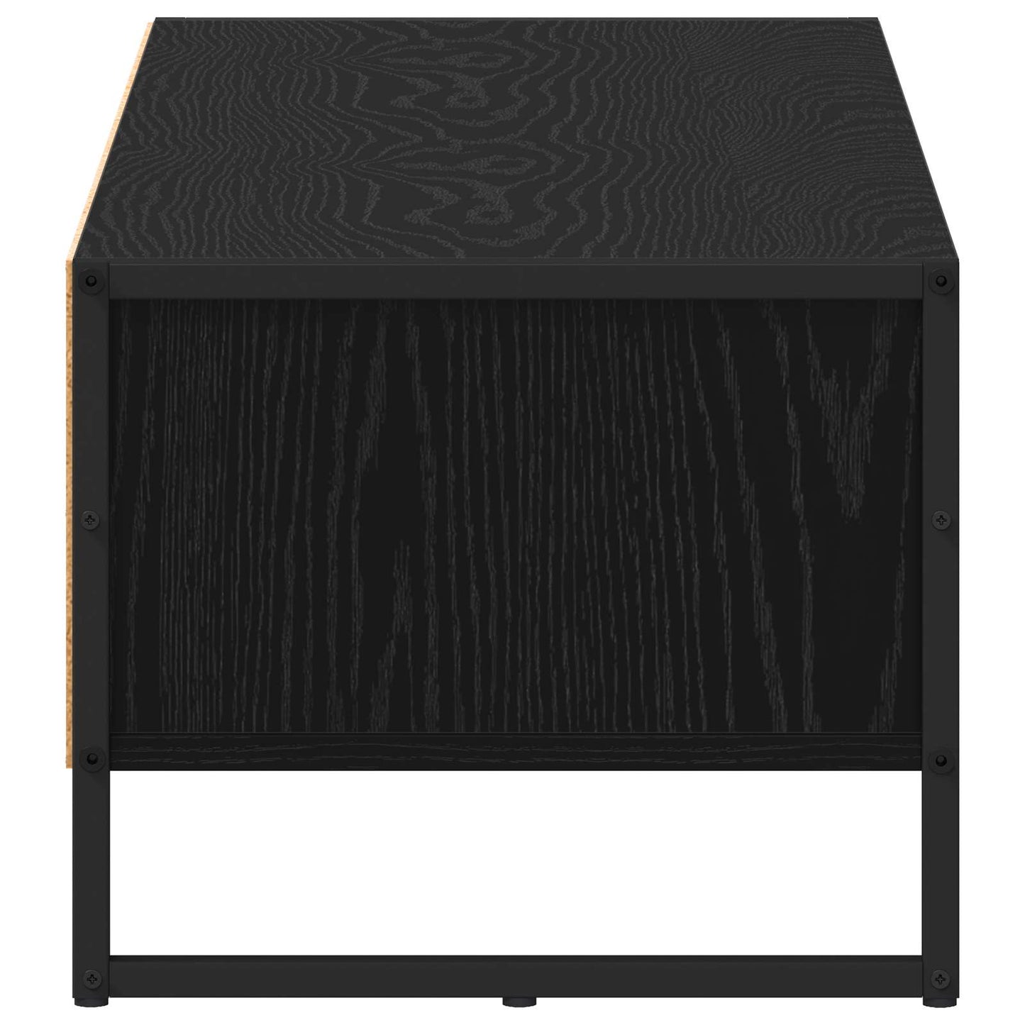 TV-kast Zwart Eiken 100 x 36.5 x 30.5 cm Bewerkt hout is nu te koop bij PeponiXL, paradijselijk wonen!