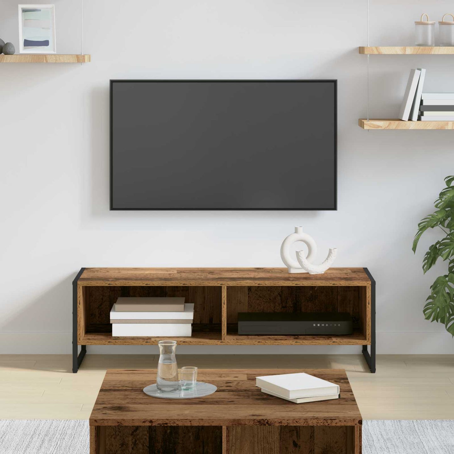 TV-kast Oud Hout 100 x 36.5 x 30.5 cm Bewerkt hout is nu te koop bij PeponiXL, paradijselijk wonen!