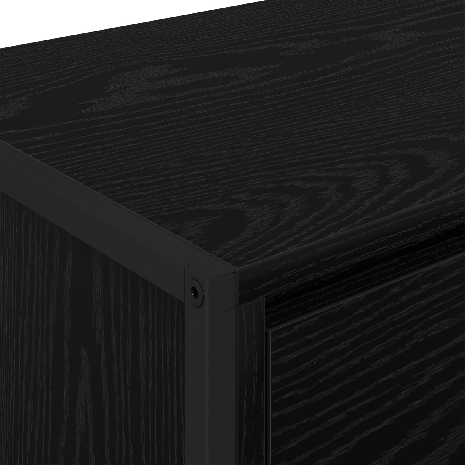 TV-kast met lade Zwart Eiken 100 x 36 x 49,5 cm Bewerkt hout is nu te koop bij PeponiXL, paradijselijk wonen!