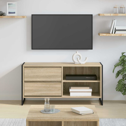 TV-kast met lade Sonoma 100 x 36 x 49,5 cm Bewerkt hout is nu te koop bij PeponiXL, paradijselijk wonen!