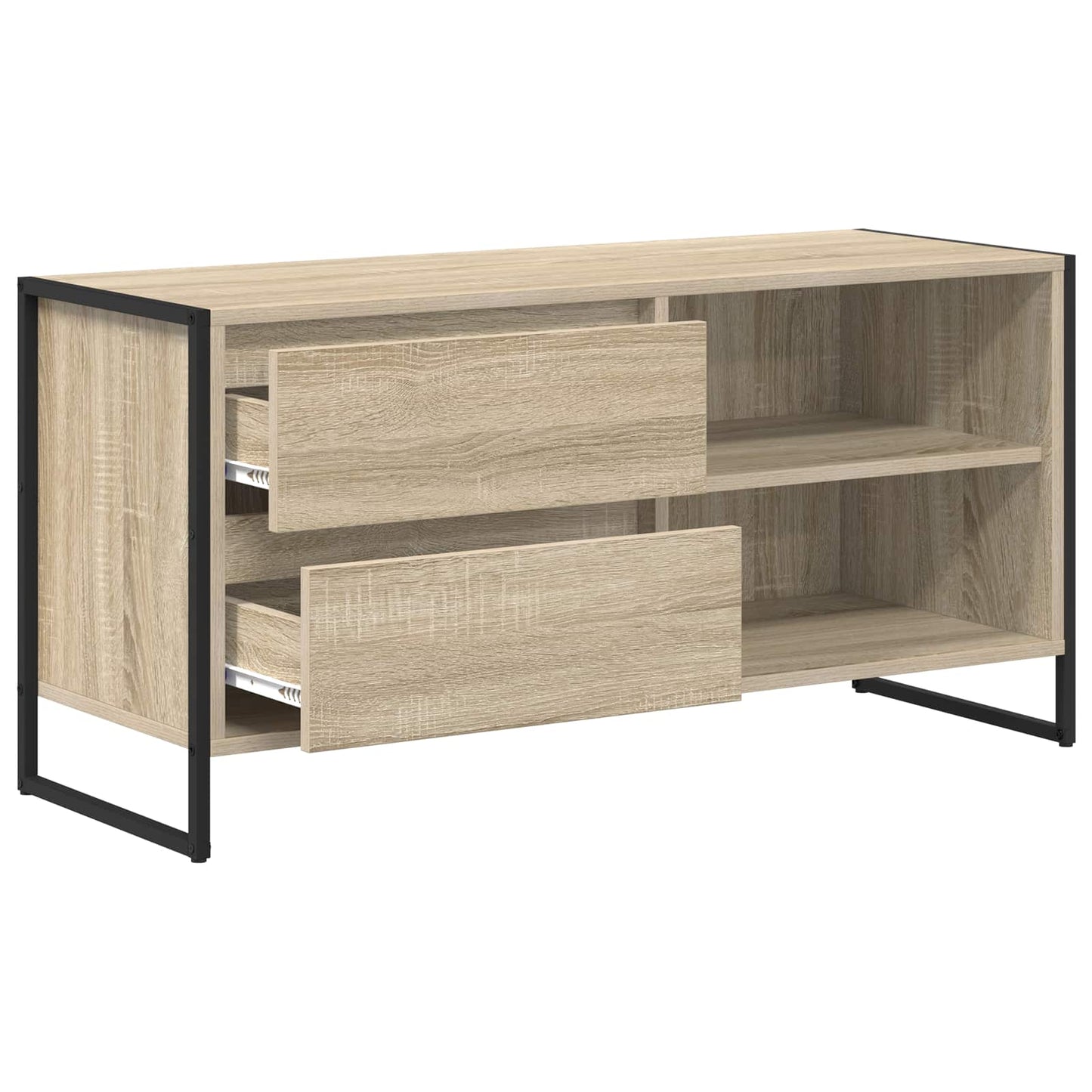 TV-kast met lade Sonoma 100 x 36 x 49,5 cm Bewerkt hout is nu te koop bij PeponiXL, paradijselijk wonen!