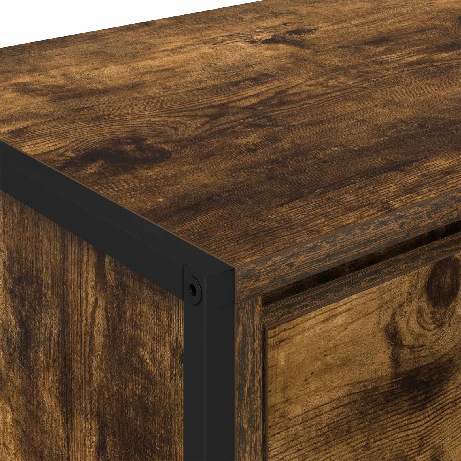 TV-kast met lade Rook Eik 100 x 36 x 49,5 cm Bewerkt hout is nu te koop bij PeponiXL, paradijselijk wonen!