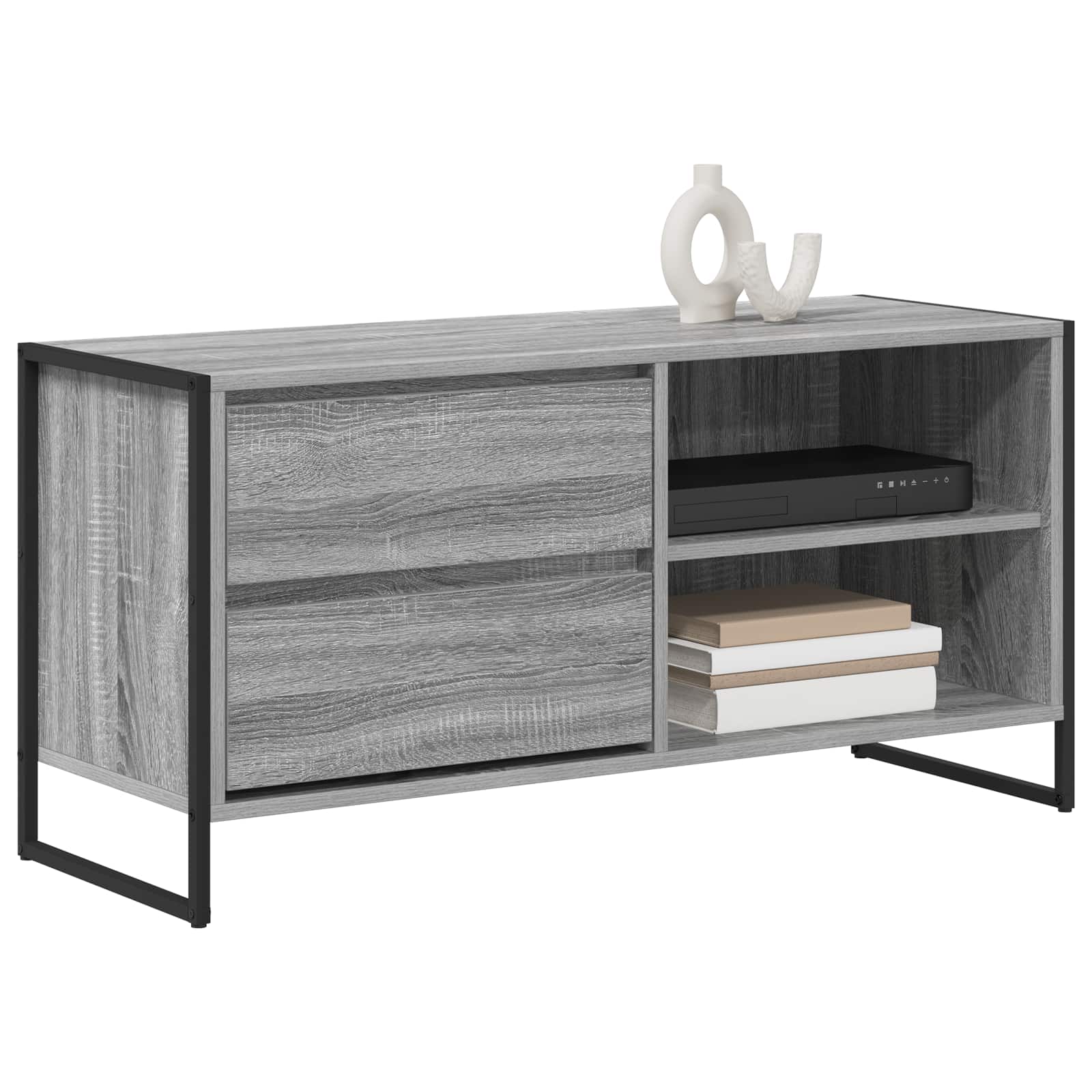 TV-kast met lade Grijs Sonoma 100 x 36 x 49,5 cm Bewerkt hout is nu te koop bij PeponiXL, paradijselijk wonen!