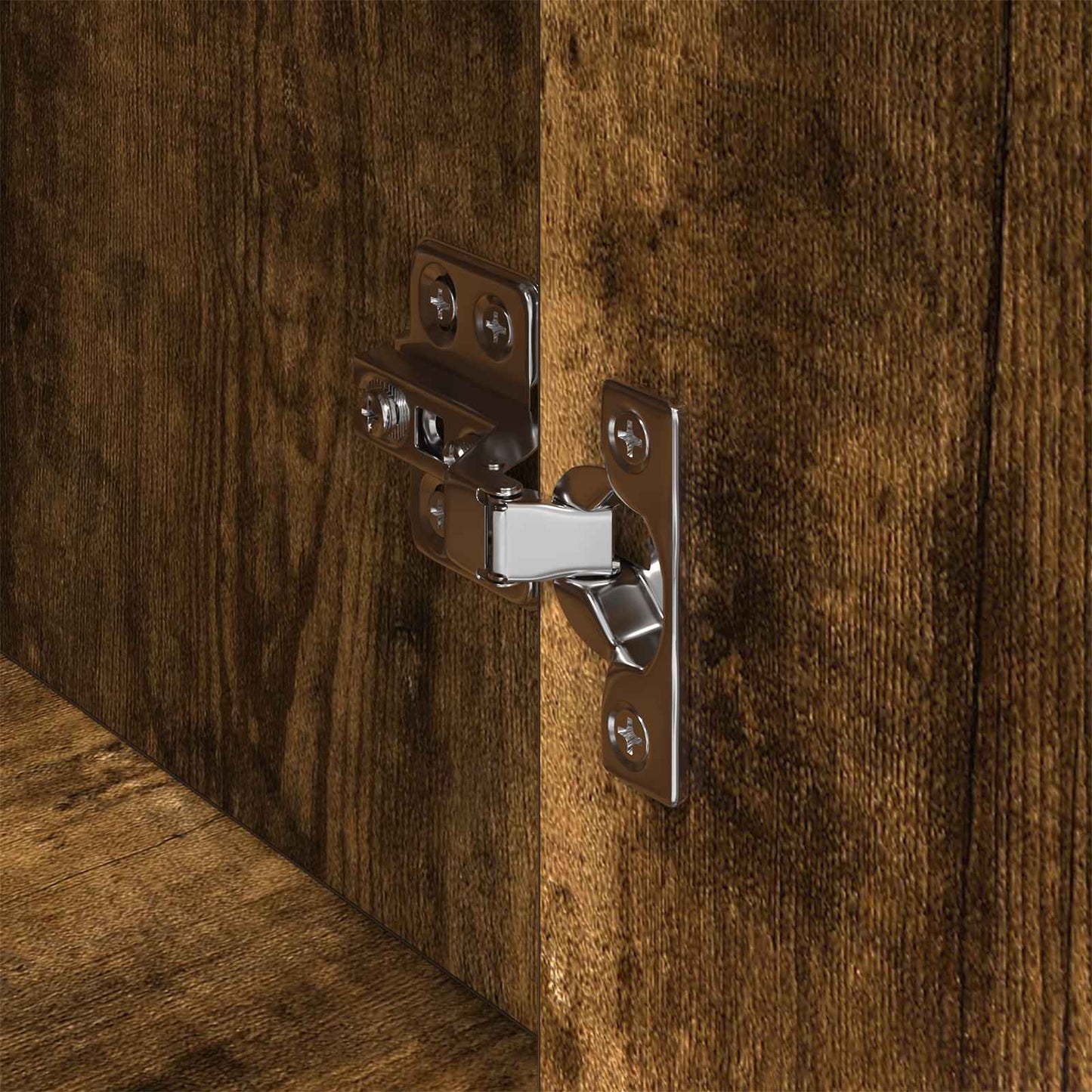 Dressoir met lade Rook Eik 81 x 36 x 150.5 cm Bewerkt hout is nu te koop bij PeponiXL, paradijselijk wonen!