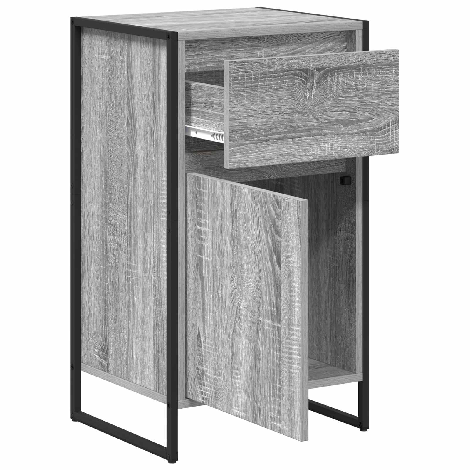 Dressoir met lade Grijs Sonoma 43 x 36 x 75,5 cm Bewerkt hout is nu te koop bij PeponiXL, paradijselijk wonen!