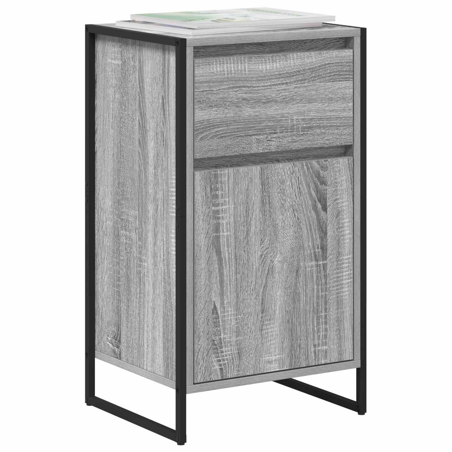 Dressoir met lade Grijs Sonoma 43 x 36 x 75,5 cm Bewerkt hout is nu te koop bij PeponiXL, paradijselijk wonen!