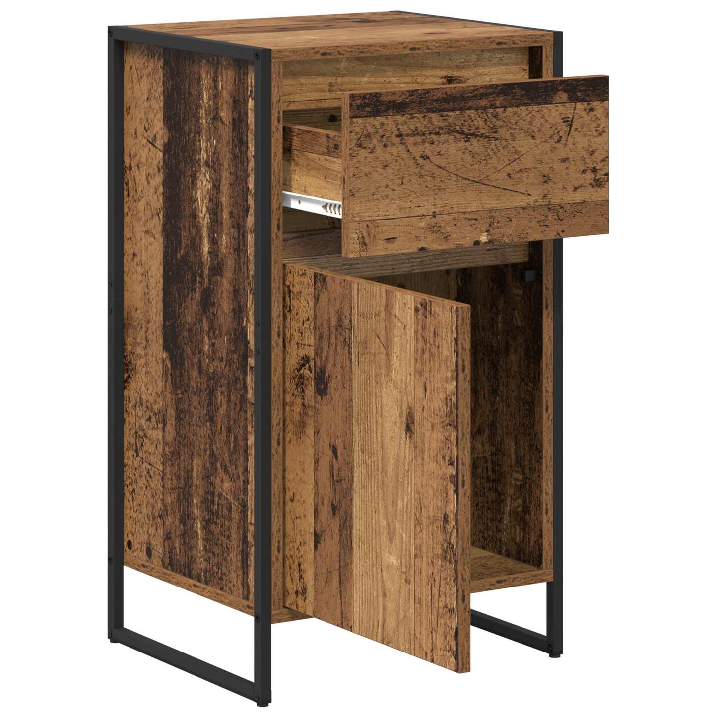 Dressoir met lade Oud Hout 43 x 36 x 75,5 cm Bewerkt hout is nu te koop bij PeponiXL, paradijselijk wonen!