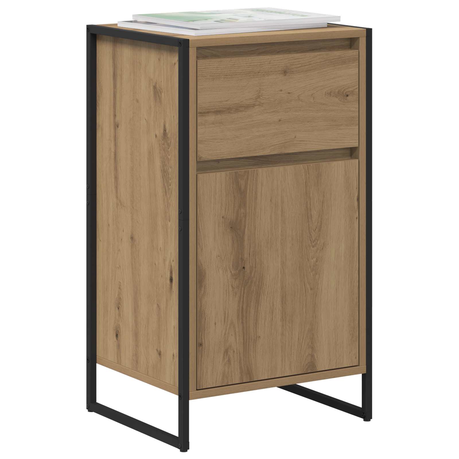 Dressoir Ambachtelijk eiken 43 x 36 x 75,5 cm Bewerkt hout is nu te koop bij PeponiXL, paradijselijk wonen!