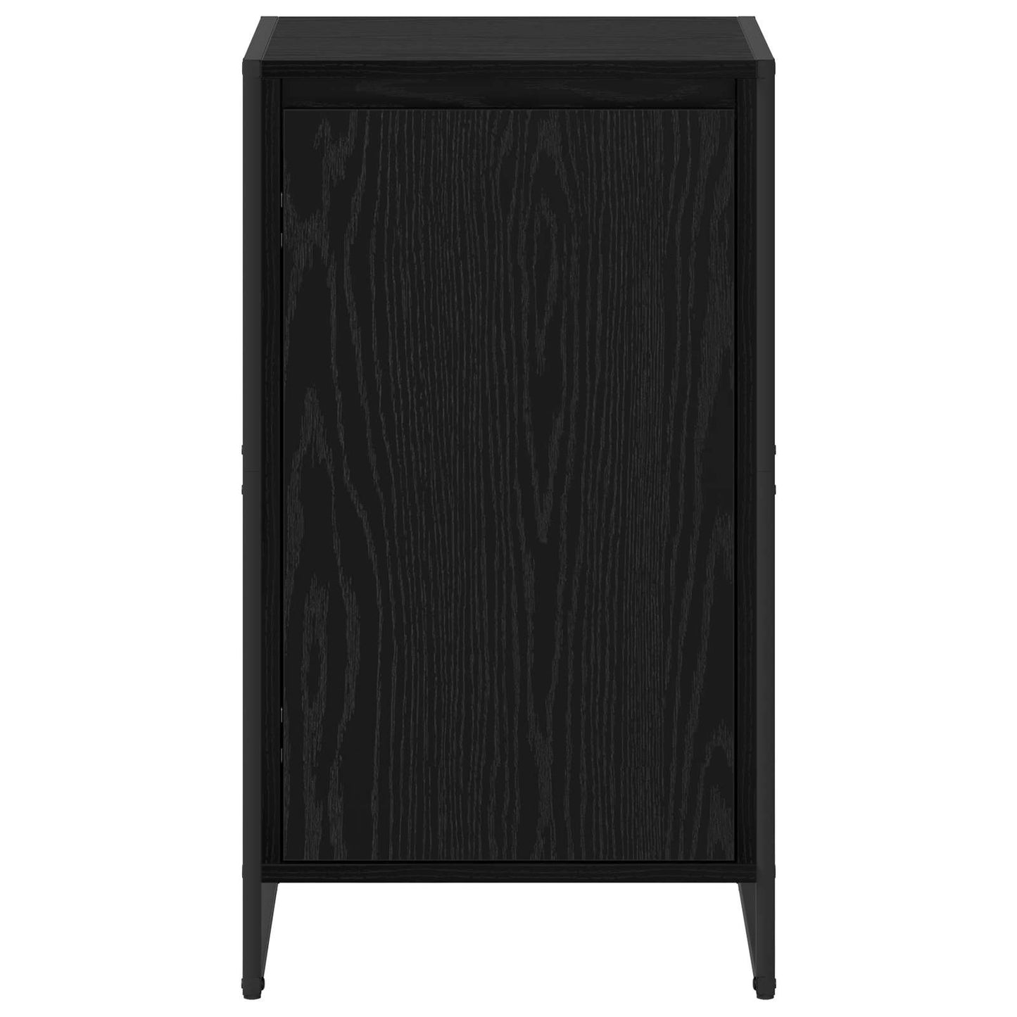 Dressoir Zwart Eiken 43 x 36 x 75,5 cm Bewerkt hout is nu te koop bij PeponiXL, paradijselijk wonen!