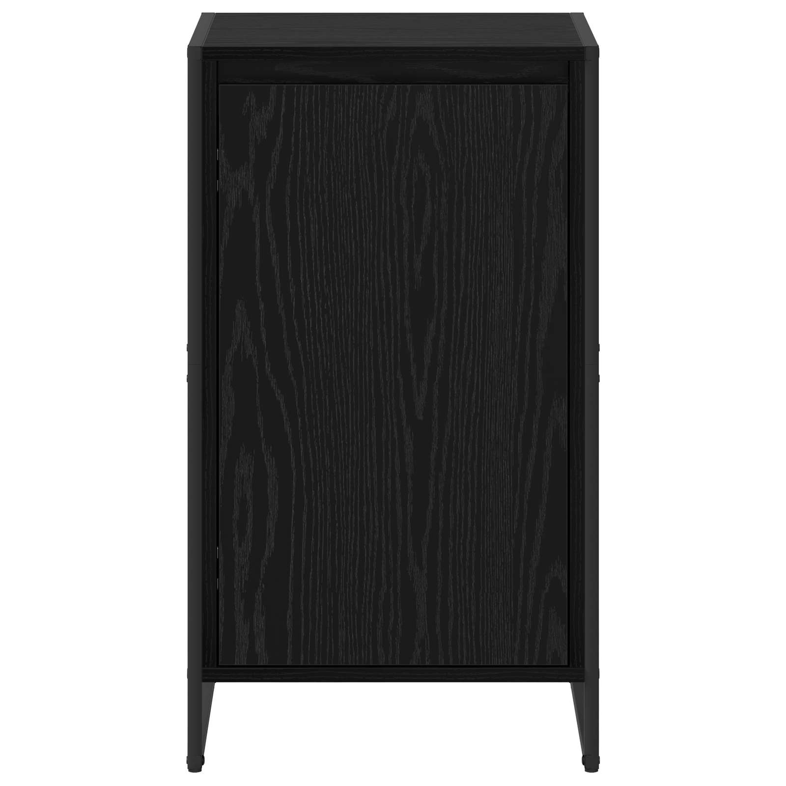 Dressoir Zwart Eiken 43 x 36 x 75,5 cm Bewerkt hout is nu te koop bij PeponiXL, paradijselijk wonen!