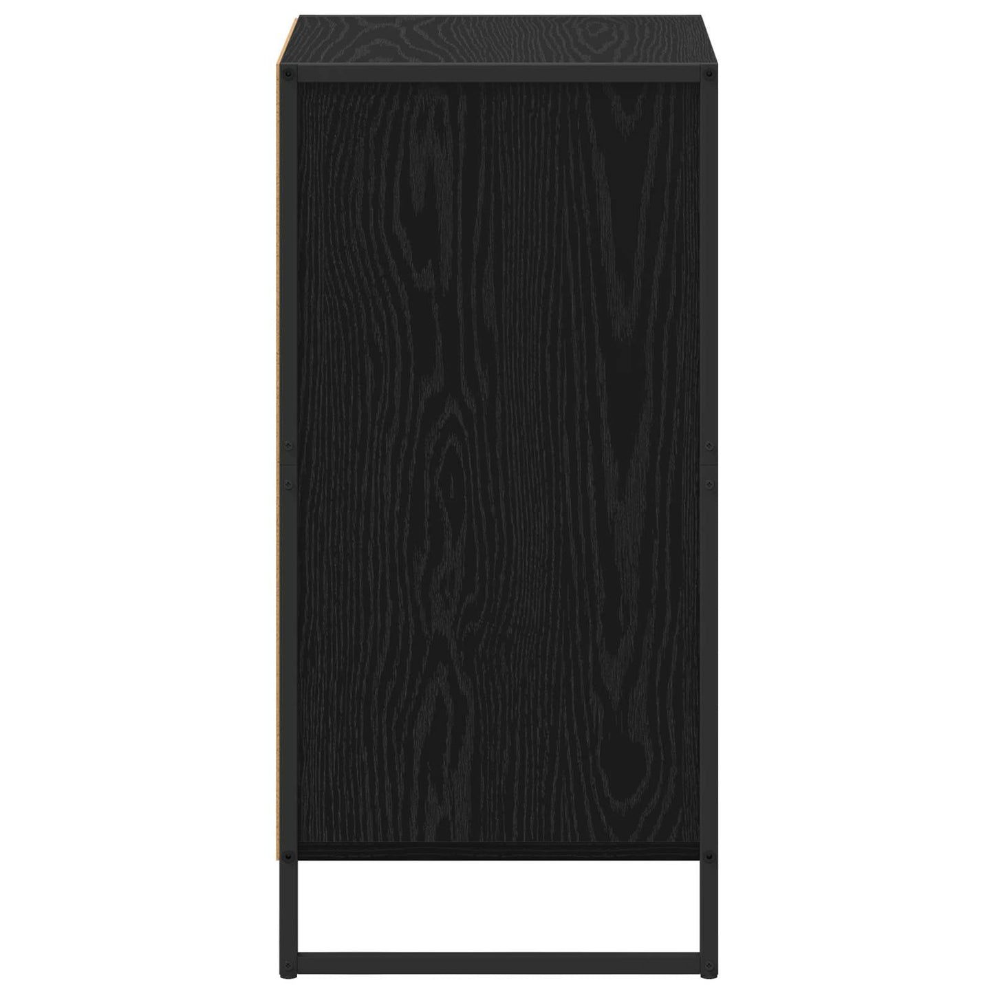 Dressoir Zwart Eiken 43 x 36 x 75,5 cm Bewerkt hout is nu te koop bij PeponiXL, paradijselijk wonen!