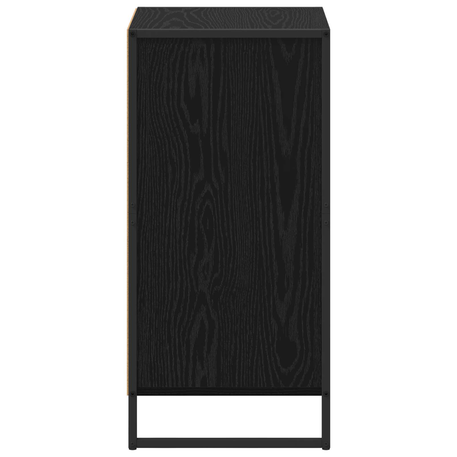 Dressoir Zwart Eiken 43 x 36 x 75,5 cm Bewerkt hout is nu te koop bij PeponiXL, paradijselijk wonen!