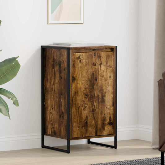 Dressoir Rook Eik 43 x 36 x 75,5 cm Bewerkt hout is nu te koop bij PeponiXL, paradijselijk wonen!