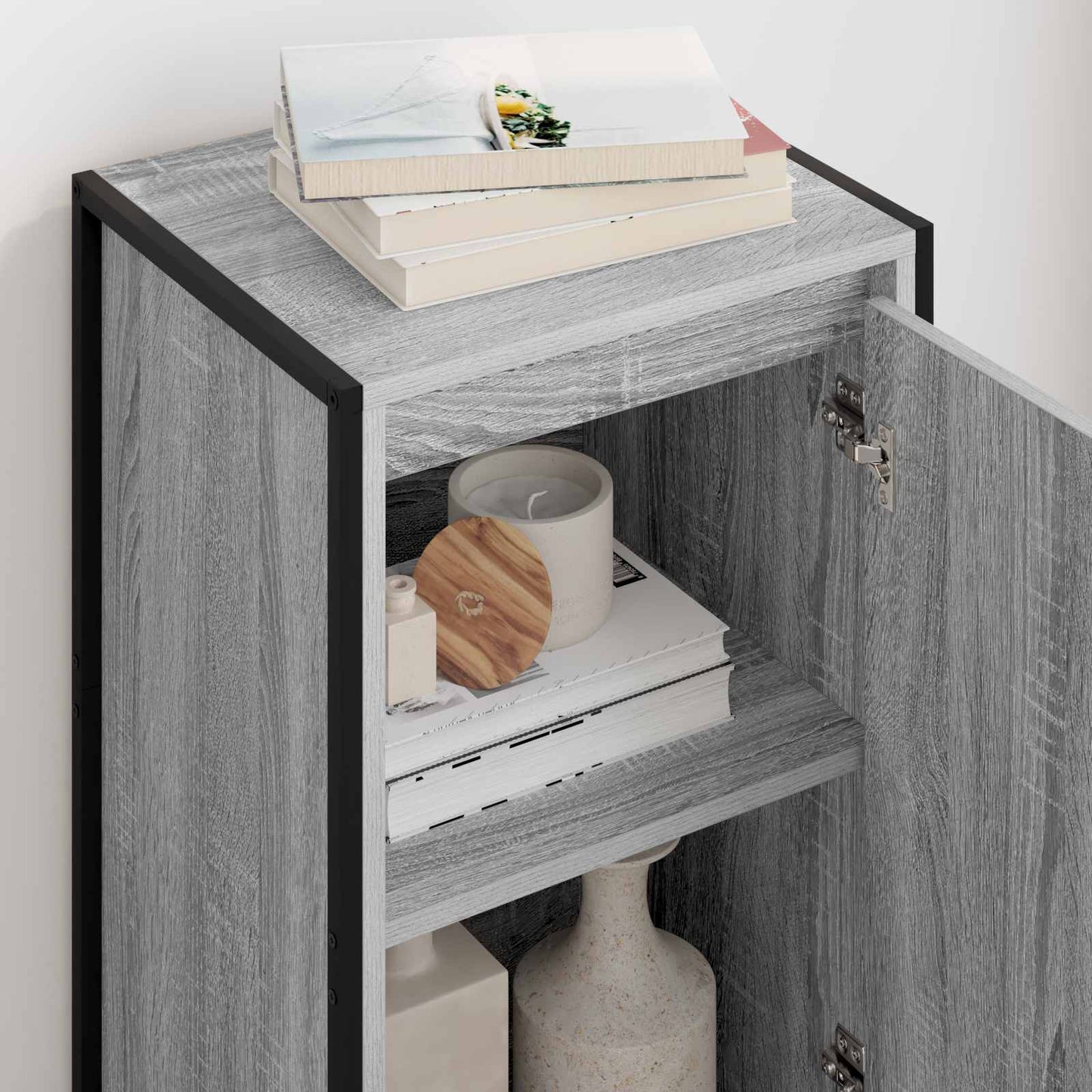 Dressoir Grijs Sonoma 43 x 36 x 75,5 cm Bewerkt hout is nu te koop bij PeponiXL, paradijselijk wonen!