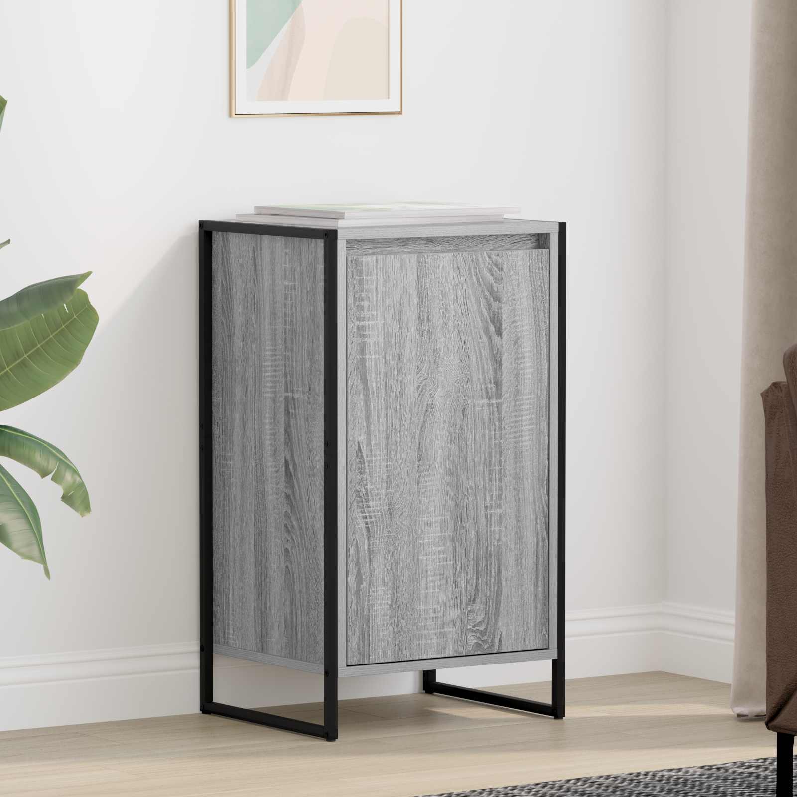 Dressoir Grijs Sonoma 43 x 36 x 75,5 cm Bewerkt hout is nu te koop bij PeponiXL, paradijselijk wonen!