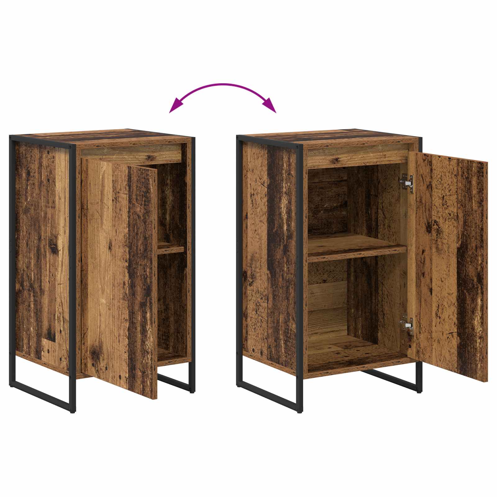 Dressoir Oud Hout 43 x 36 x 75,5 cm Bewerkt hout is nu te koop bij PeponiXL, paradijselijk wonen!