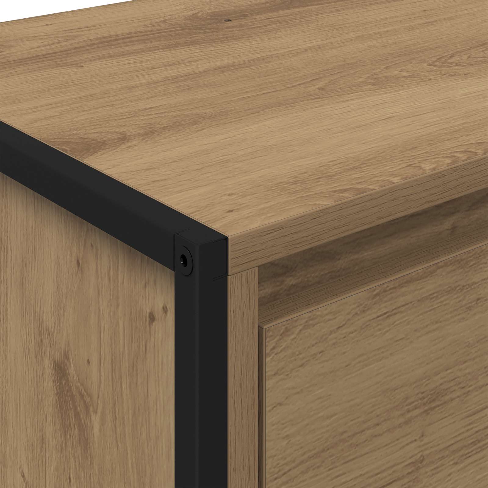 Dressoir Ambachtelijk eiken 43 x 36 x 75,5 cm Bewerkt hout is nu te koop bij PeponiXL, paradijselijk wonen!
